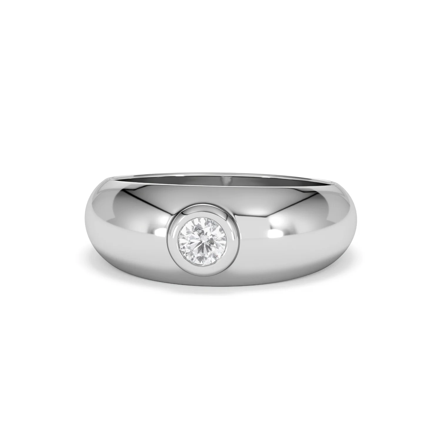 Lab Diamond Signet Ring 0.25ct in 925 Silver H/SI - Image 87