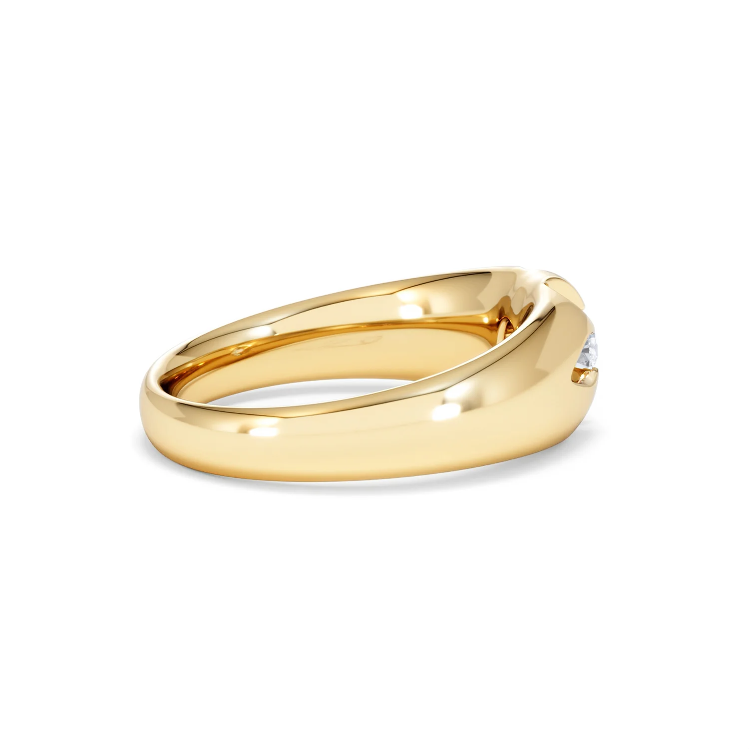 Lab Diamond Signet Ring 0.25ct Round Cut in 18K Gold Vermeil - Image 32