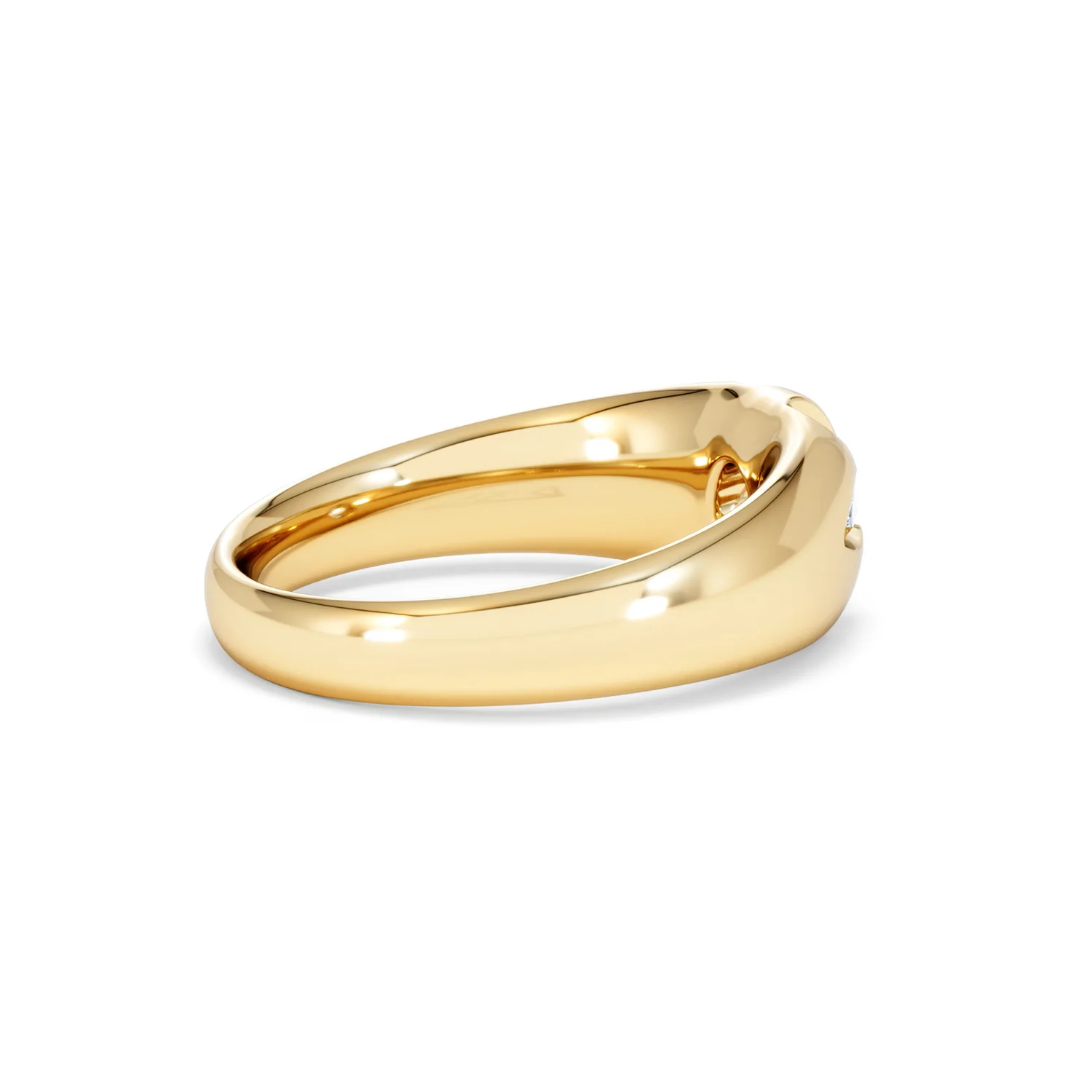 Lab Diamond Signet Ring 0.25ct Round Cut in 18K Gold Vermeil - Image 34