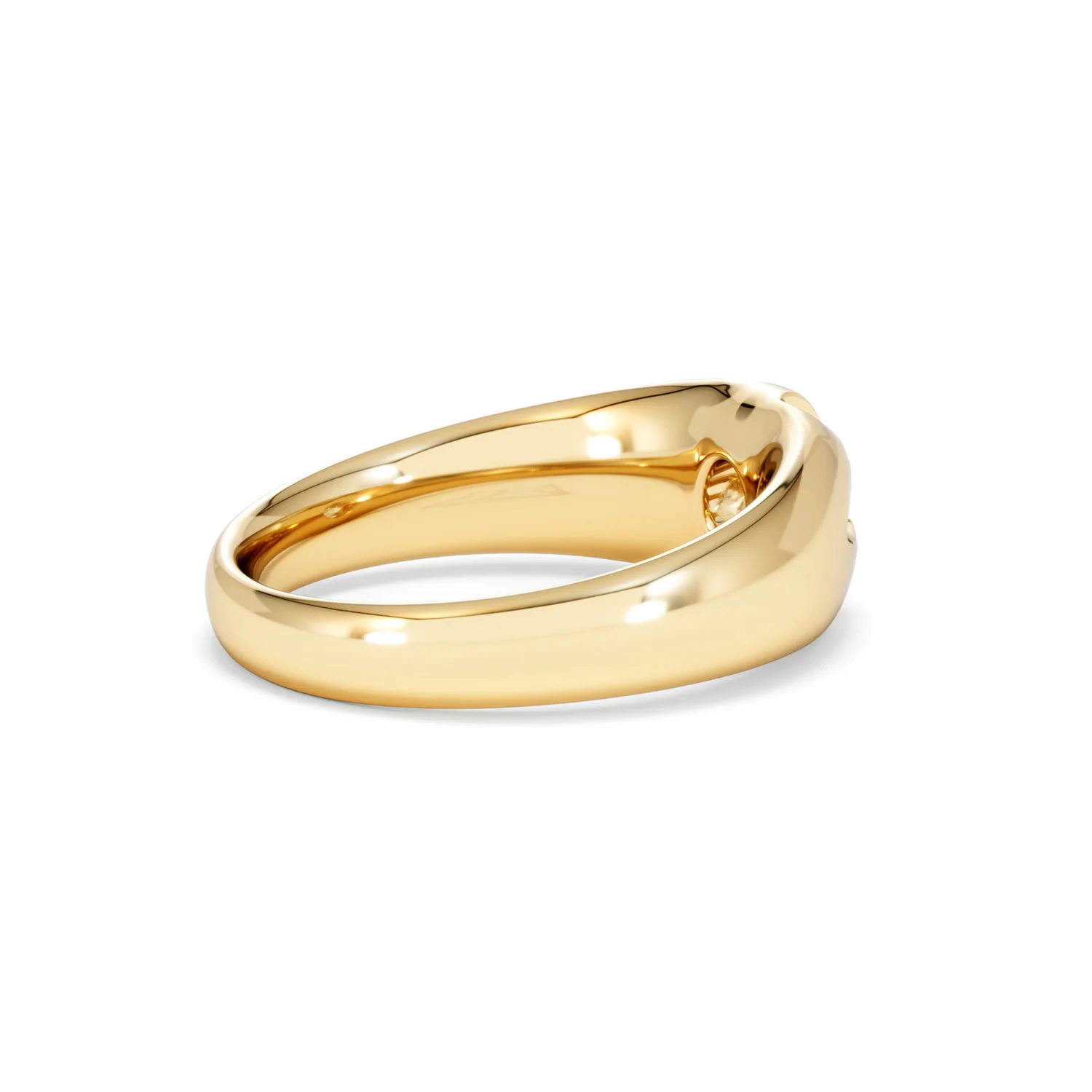 Lab Diamond Signet Ring 0.25ct Round Cut in 18K Gold Vermeil - Image 35