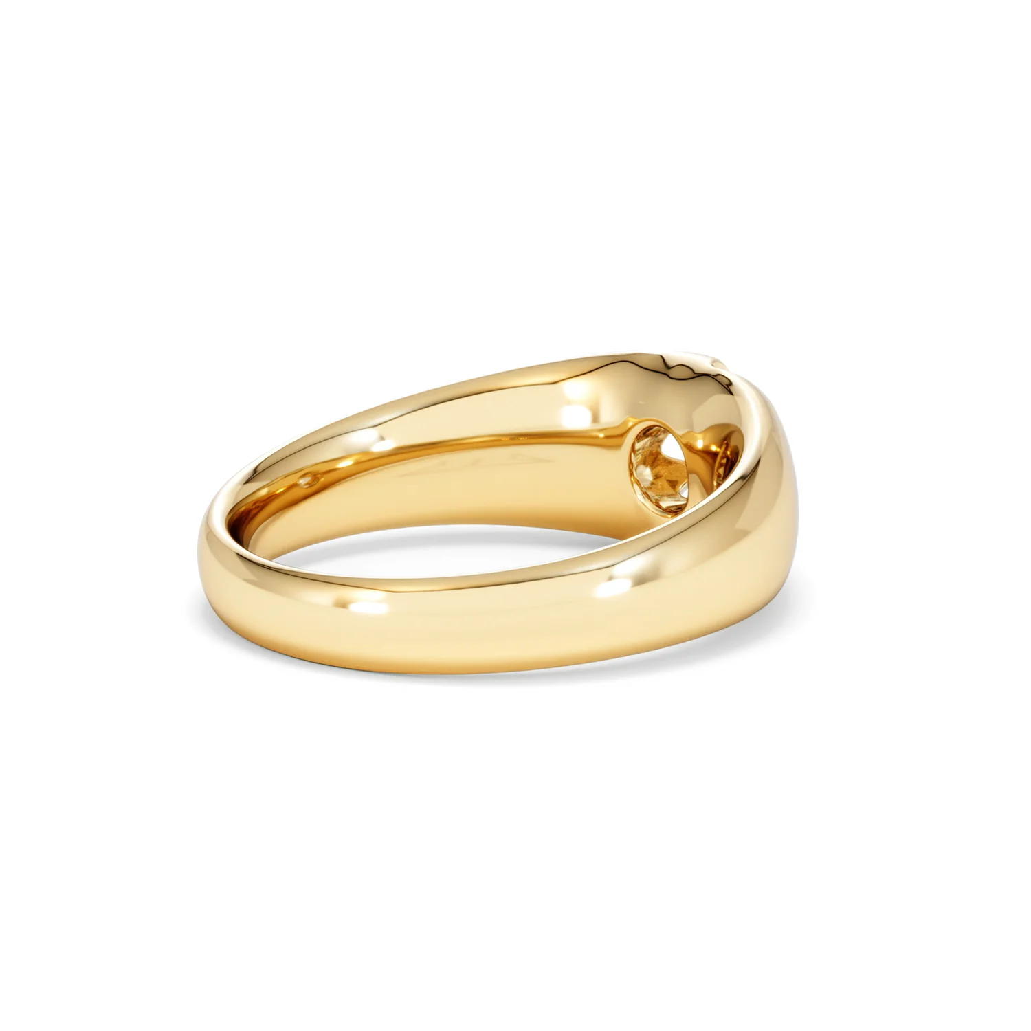 Lab Diamond Signet Ring 0.25ct Round Cut in 18K Gold Vermeil - Image 38