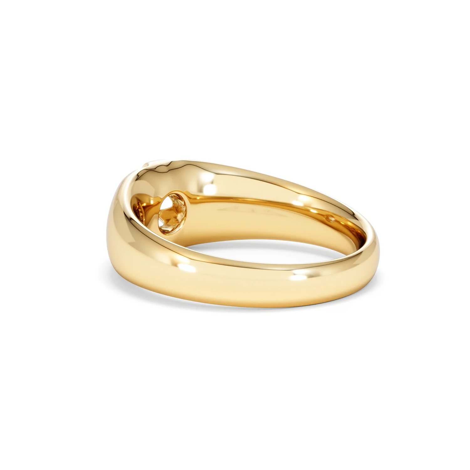 Lab Diamond Signet Ring 0.25ct Round Cut in 18K Gold Vermeil - Image 59