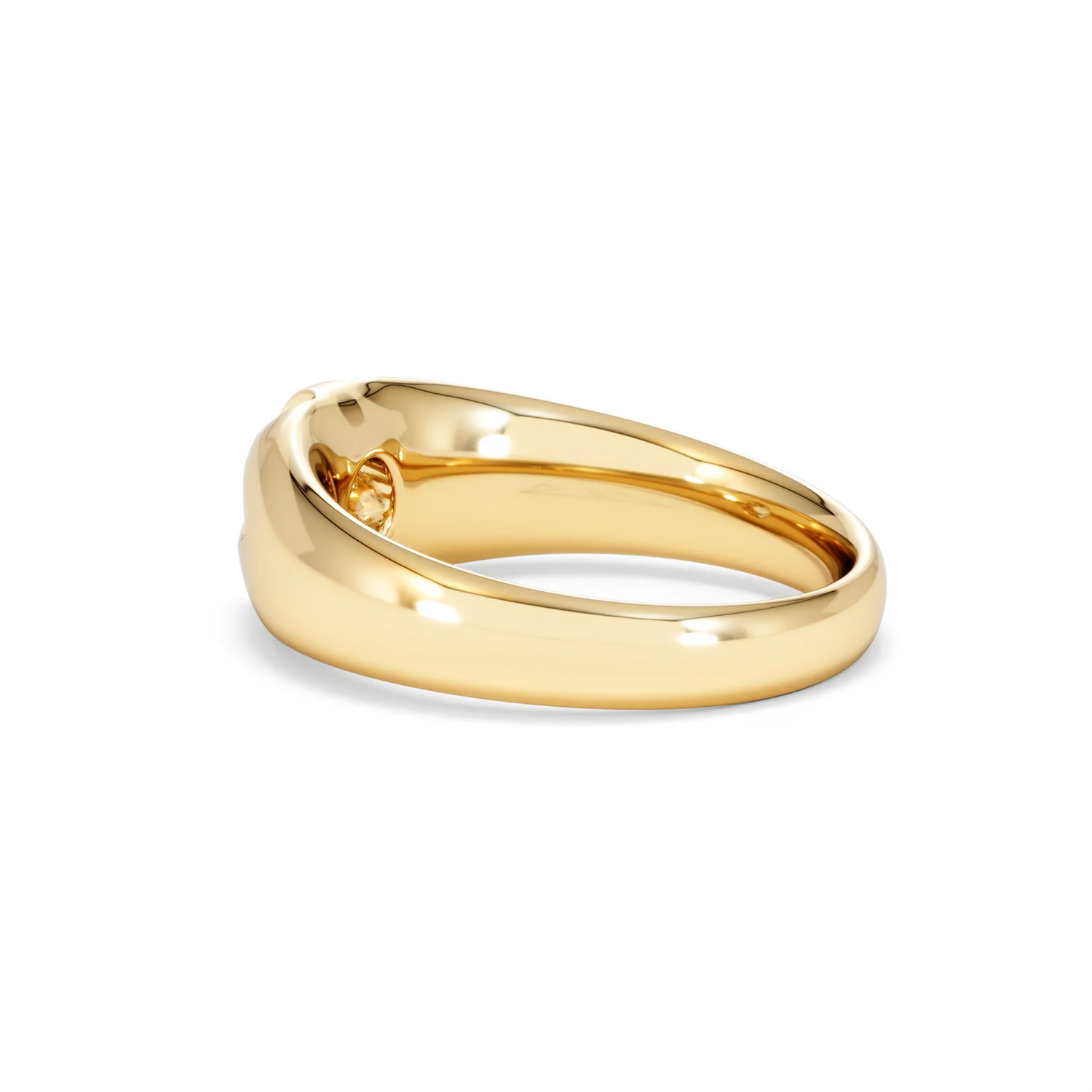 Lab Diamond Signet Ring 0.25ct Round Cut in 18K Gold Vermeil - Image 62
