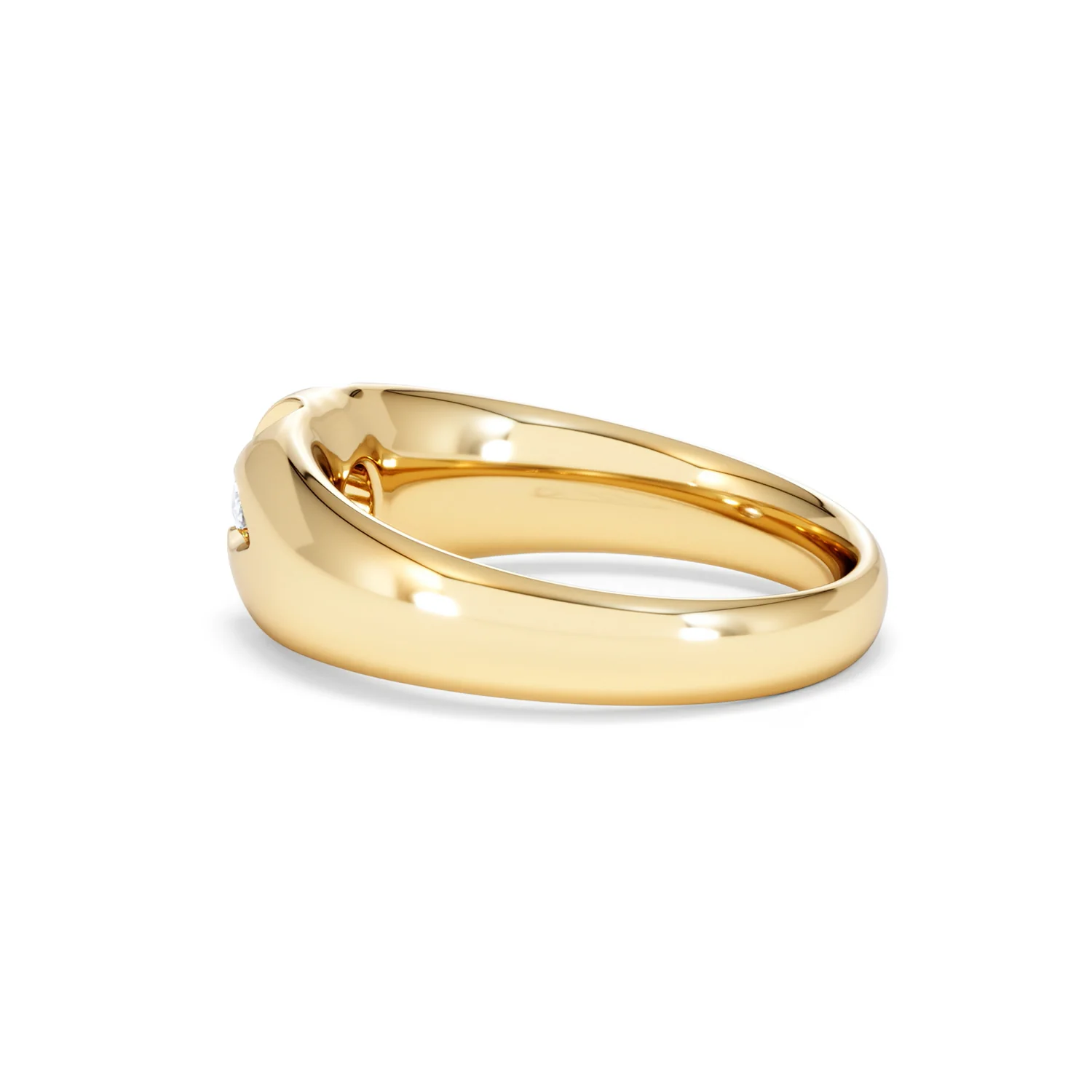 Lab Diamond Signet Ring 0.25ct Round Cut in 18K Gold Vermeil - Image 64