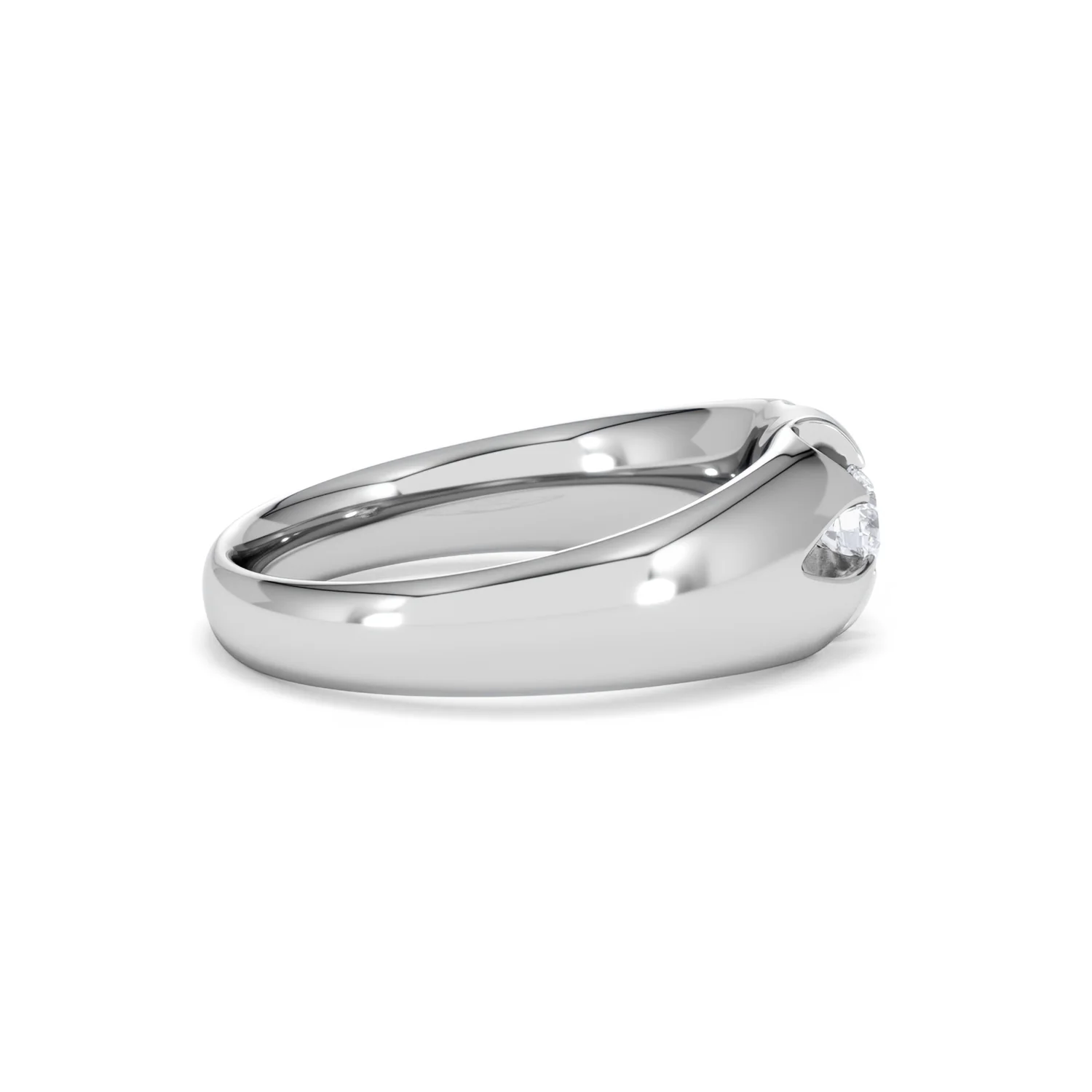 Lab Diamond Signet Ring 0.25ct Round Cut in 925 Silver - Image 29