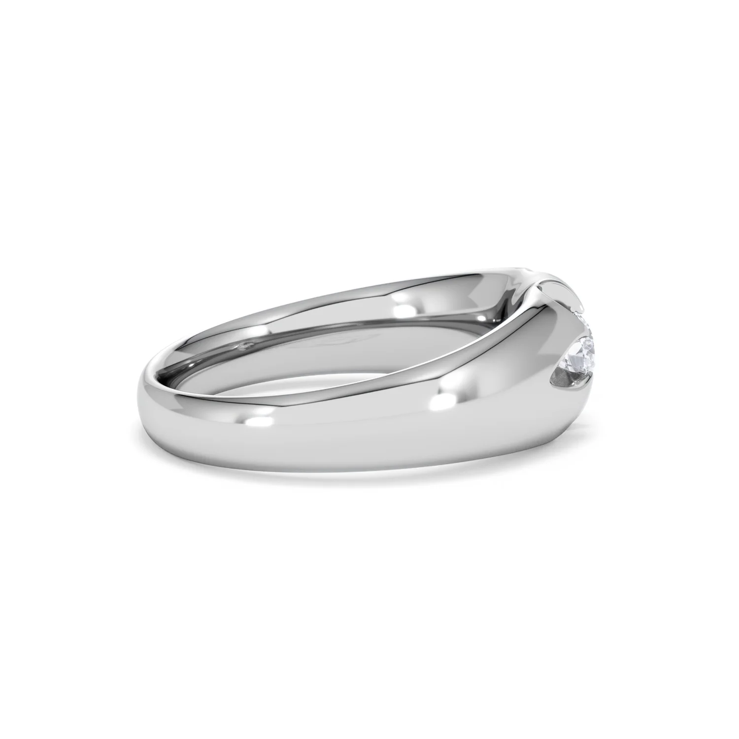 Lab Diamond Signet Ring 0.25ct Round Cut in 925 Silver - Image 30