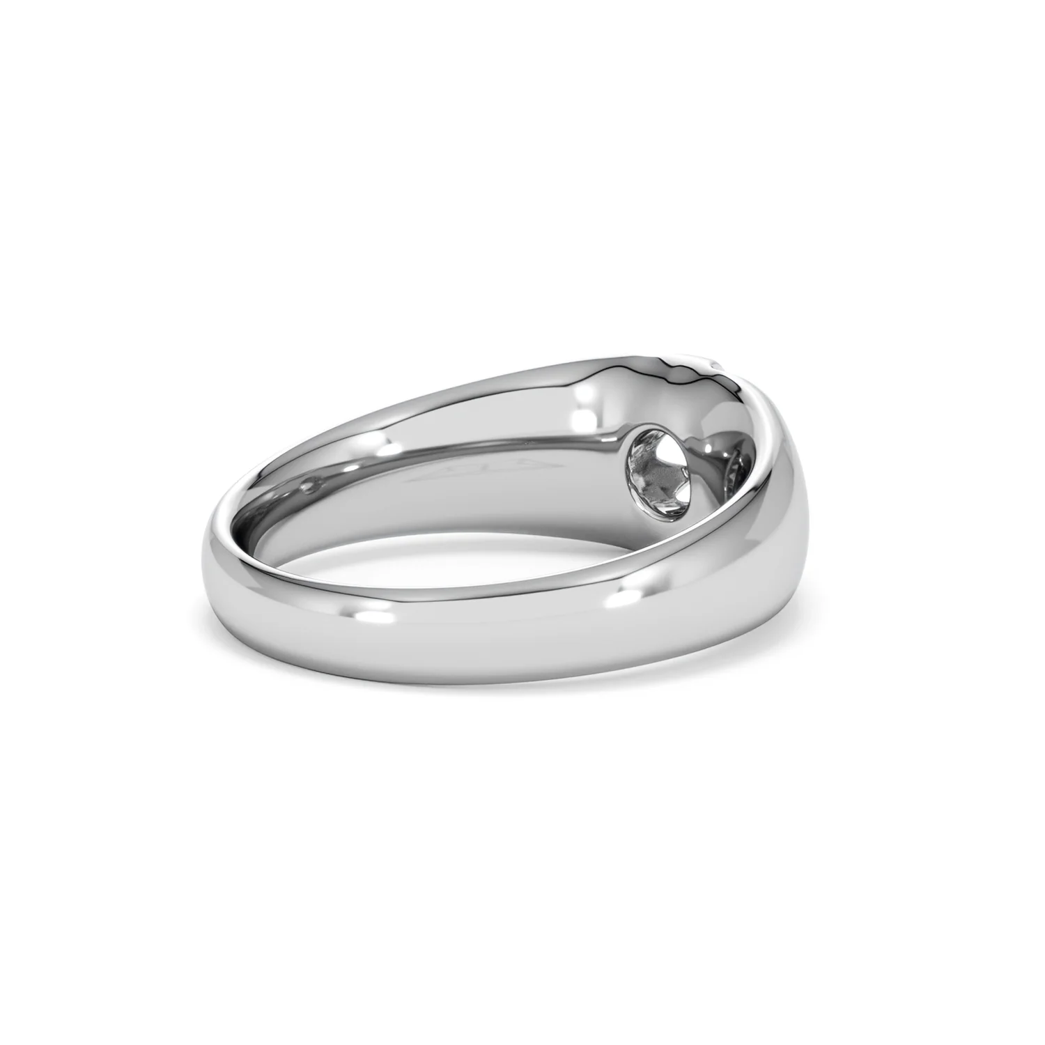 Lab Diamond Signet Ring 0.25ct Round Cut in 925 Silver - Image 39