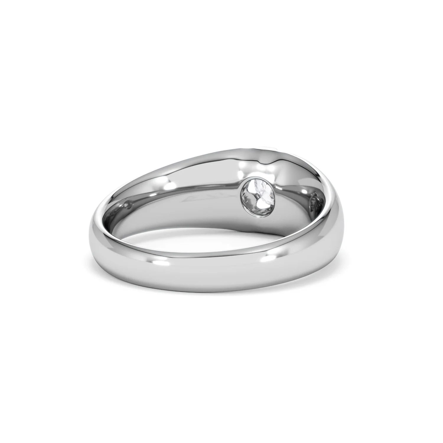Lab Diamond Signet Ring 0.25ct Round Cut in 925 Silver - Image 43