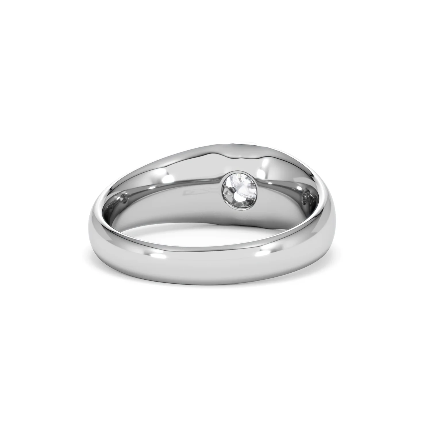 Lab Diamond Signet Ring 0.25ct Round Cut in 925 Silver - Image 45
