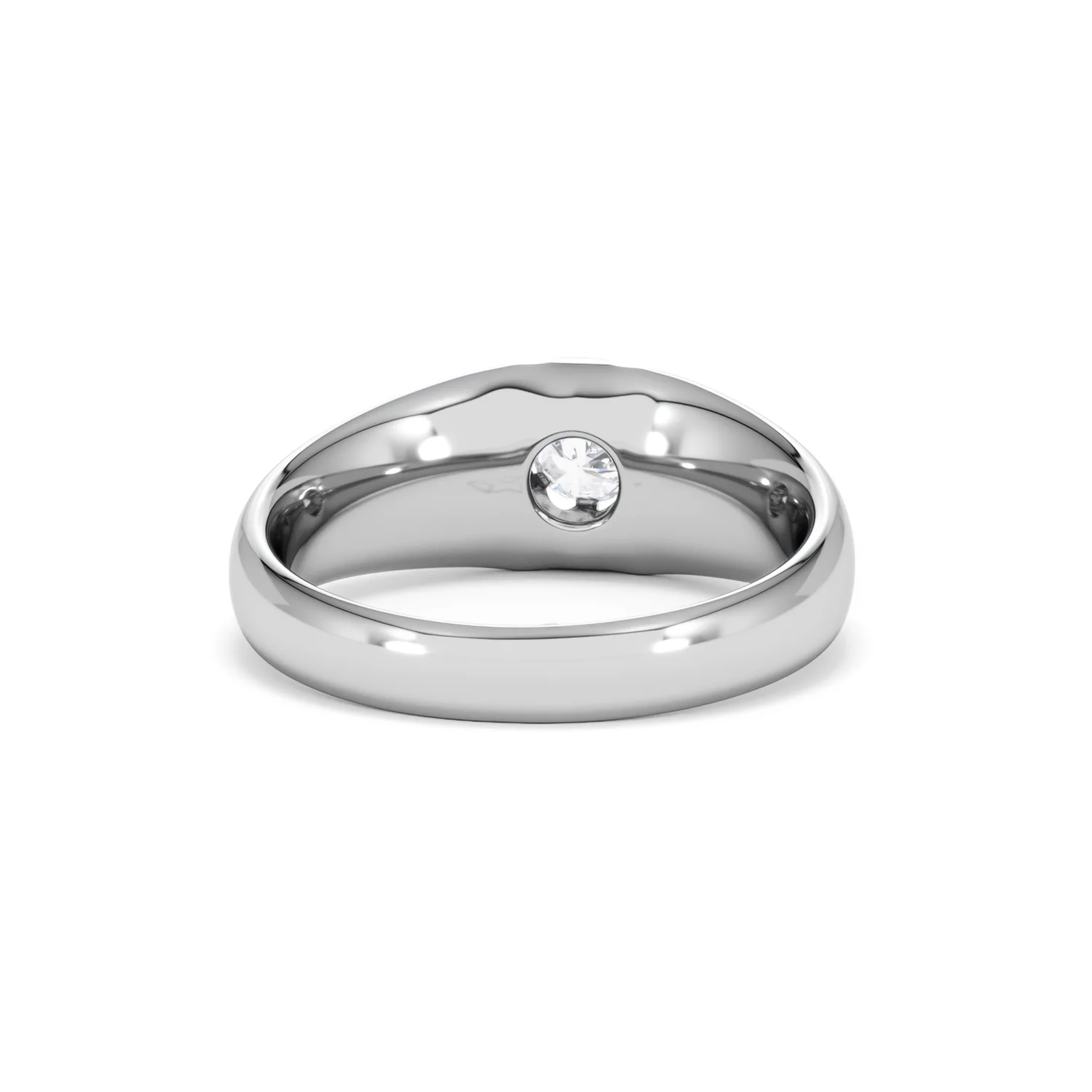 Lab Diamond Signet Ring 0.25ct Round Cut in 925 Silver - Image 47