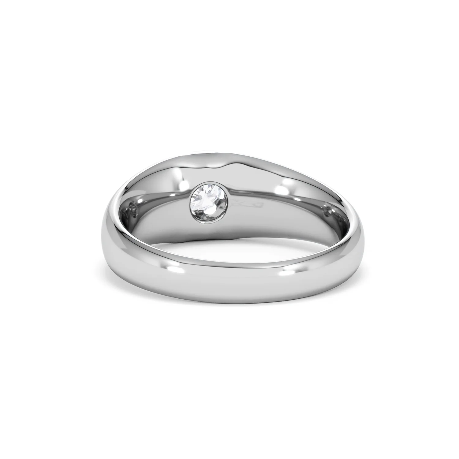Lab Diamond Signet Ring 0.25ct Round Cut in 925 Silver - Image 52