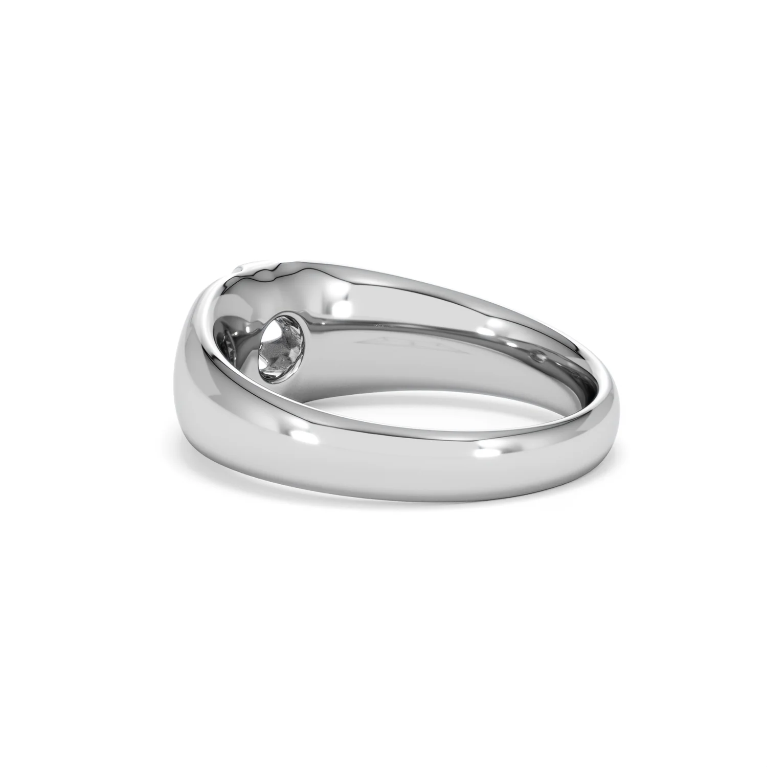 Lab Diamond Signet Ring 0.25ct Round Cut in 925 Silver - Image 59