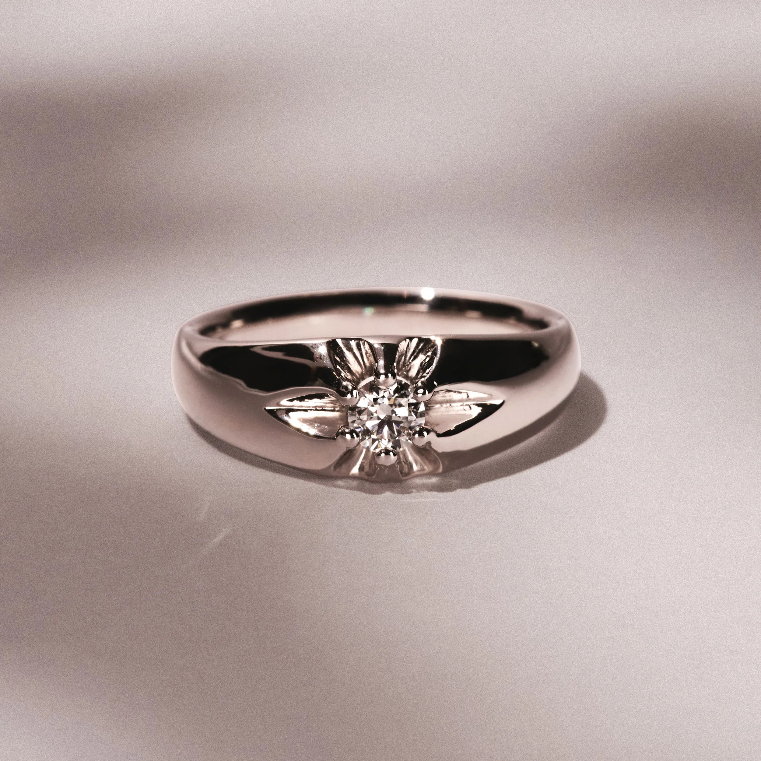 Lab Diamond Signet Ring 0.25ct Round Cut in 925 Silver - Image 6