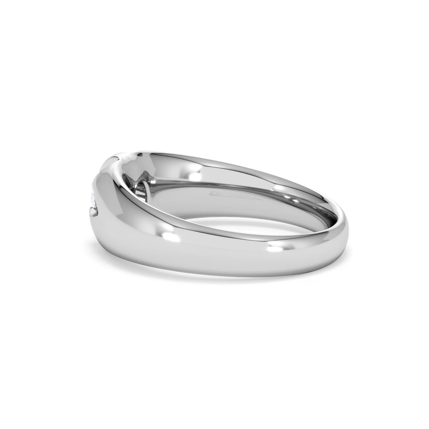 Lab Diamond Signet Ring 0.25ct Round Cut in 925 Silver - Image 64