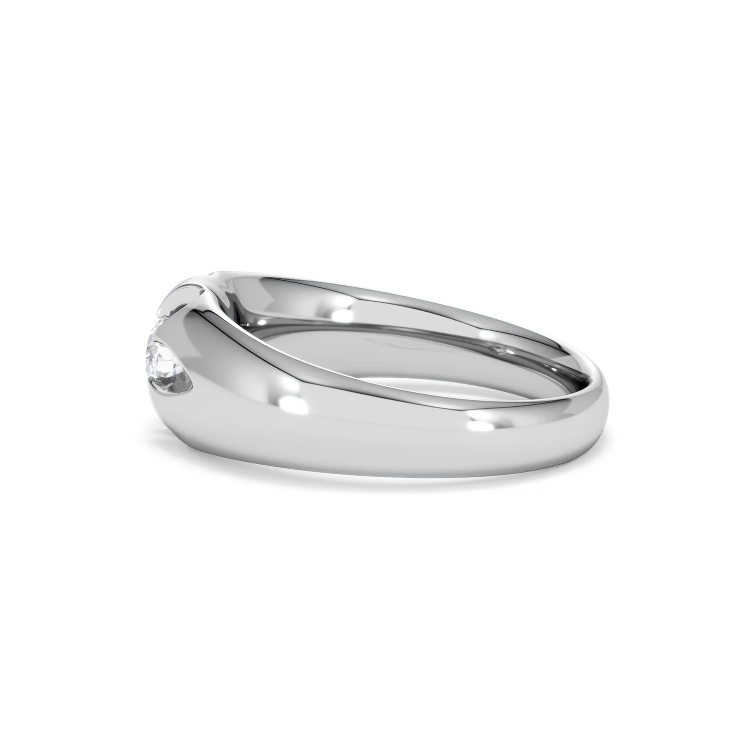 Lab Diamond Signet Ring 0.25ct Round Cut in 925 Silver - Image 68