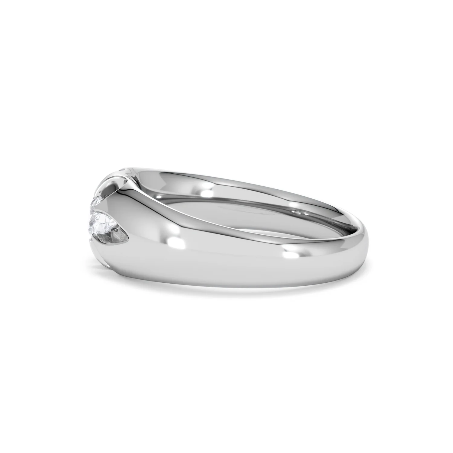 Lab Diamond Signet Ring 0.25ct Round Cut in 925 Silver - Image 70