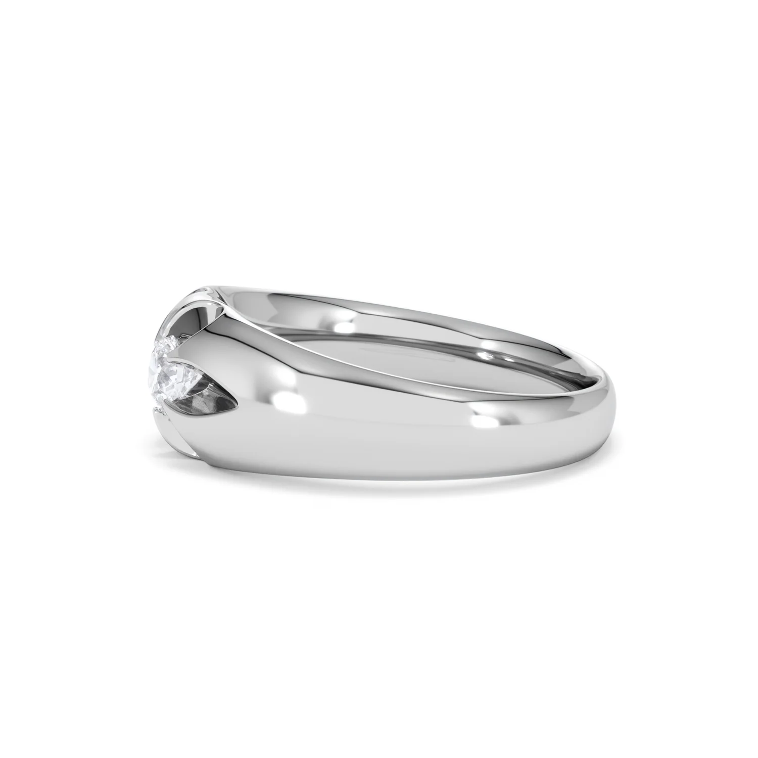 Lab Diamond Signet Ring 0.25ct Round Cut in 925 Silver - Image 72