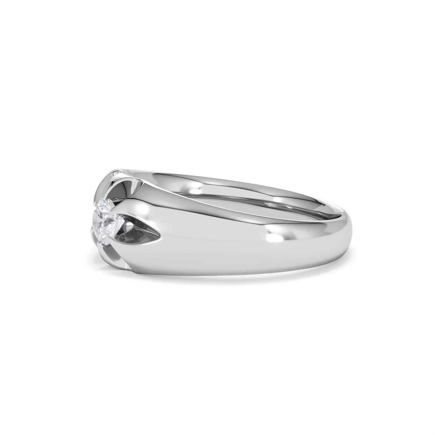 Lab Diamond Signet Ring 0.25ct Round Cut in 925 Silver - Image 75