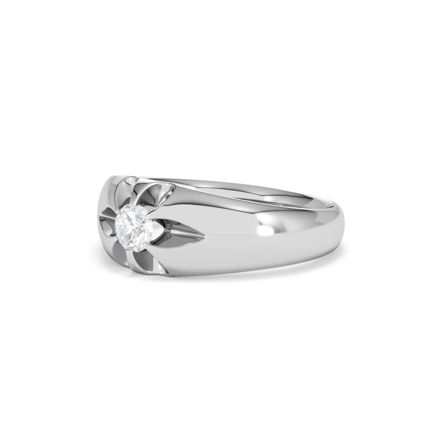 Lab Diamond Signet Ring 0.25ct Round Cut in 925 Silver - Image 80