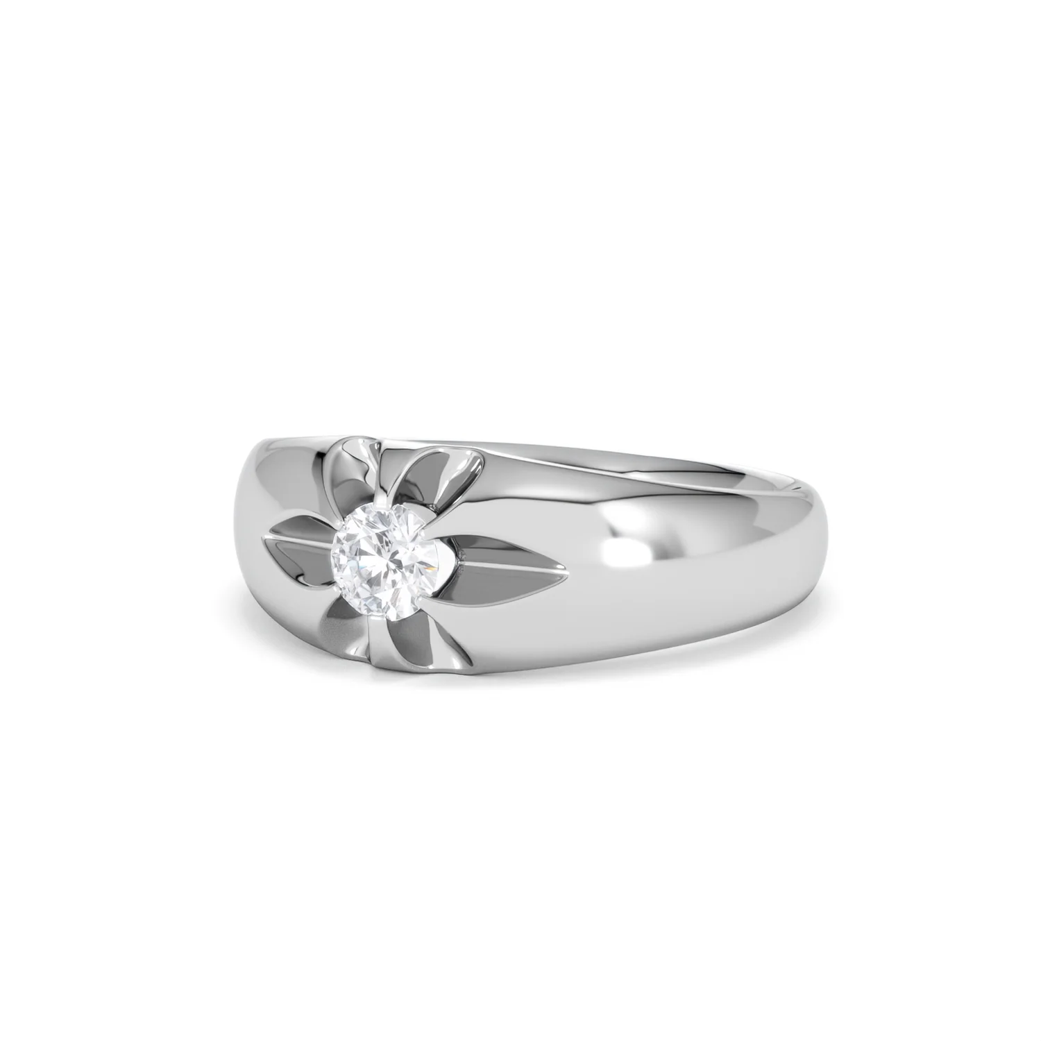 Lab Diamond Signet Ring 0.25ct Round Cut in 925 Silver - Image 83