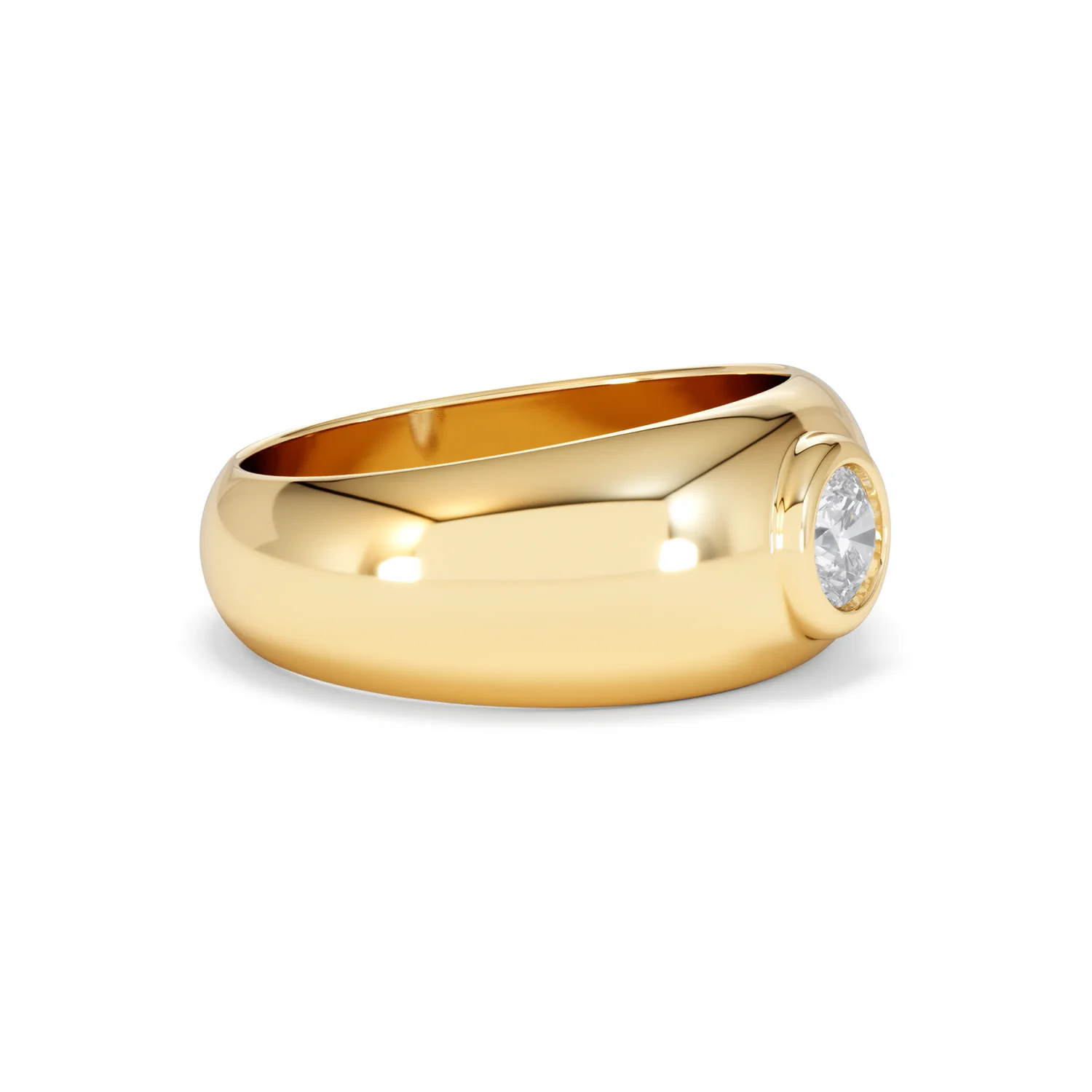 Lab Diamond Signet Ring 0.50ct in 18K Gold Vermeil H/SI - Image 23
