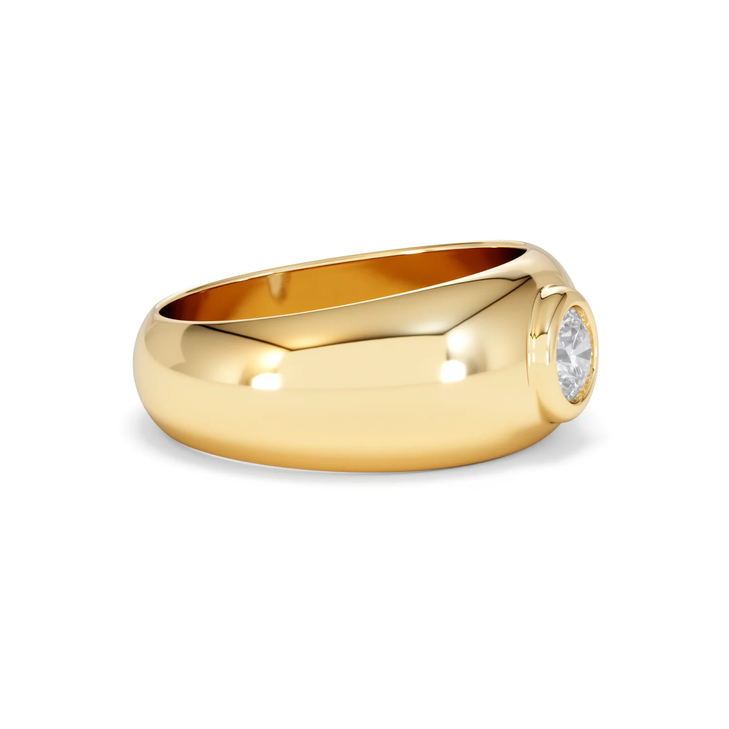 Lab Diamond Signet Ring 0.50ct in 18K Gold Vermeil H/SI - Image 24