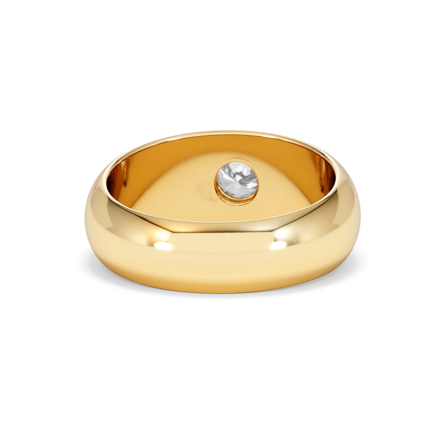 Lab Diamond Signet Ring 0.50ct in 18K Gold Vermeil H/SI - Image 48