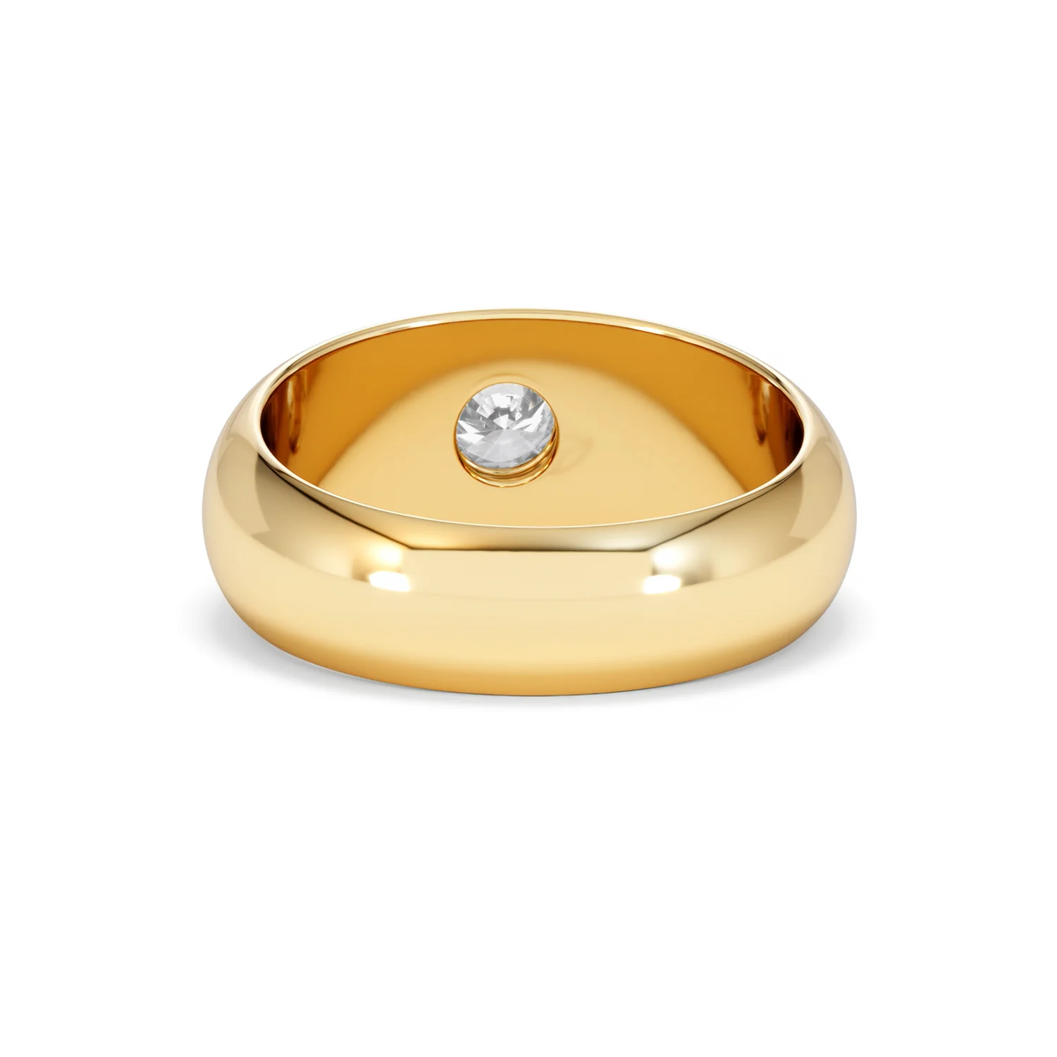 Lab Diamond Signet Ring 0.50ct in 18K Gold Vermeil H/SI - Image 51