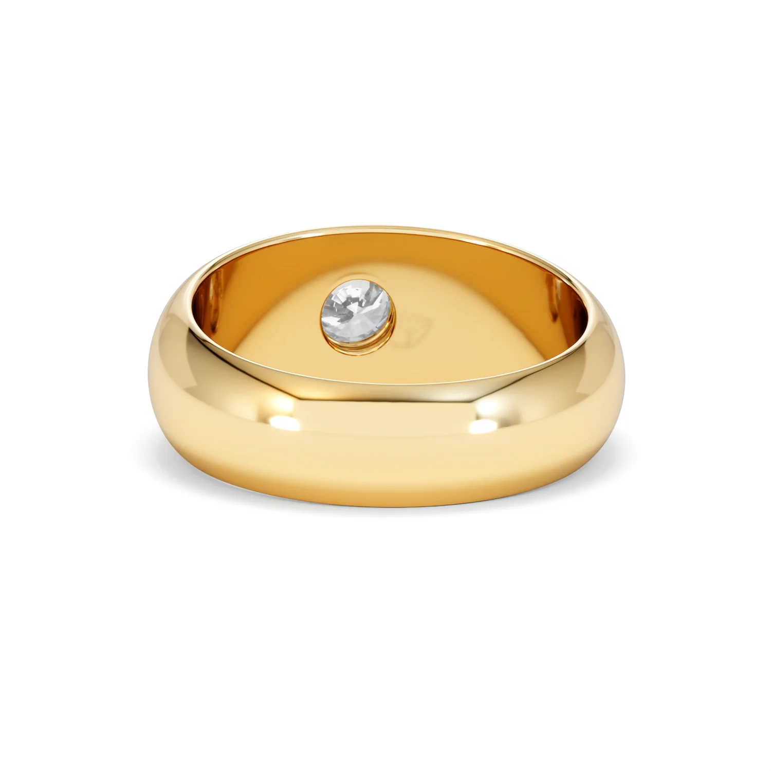 Lab Diamond Signet Ring 0.50ct in 18K Gold Vermeil H/SI - Image 52