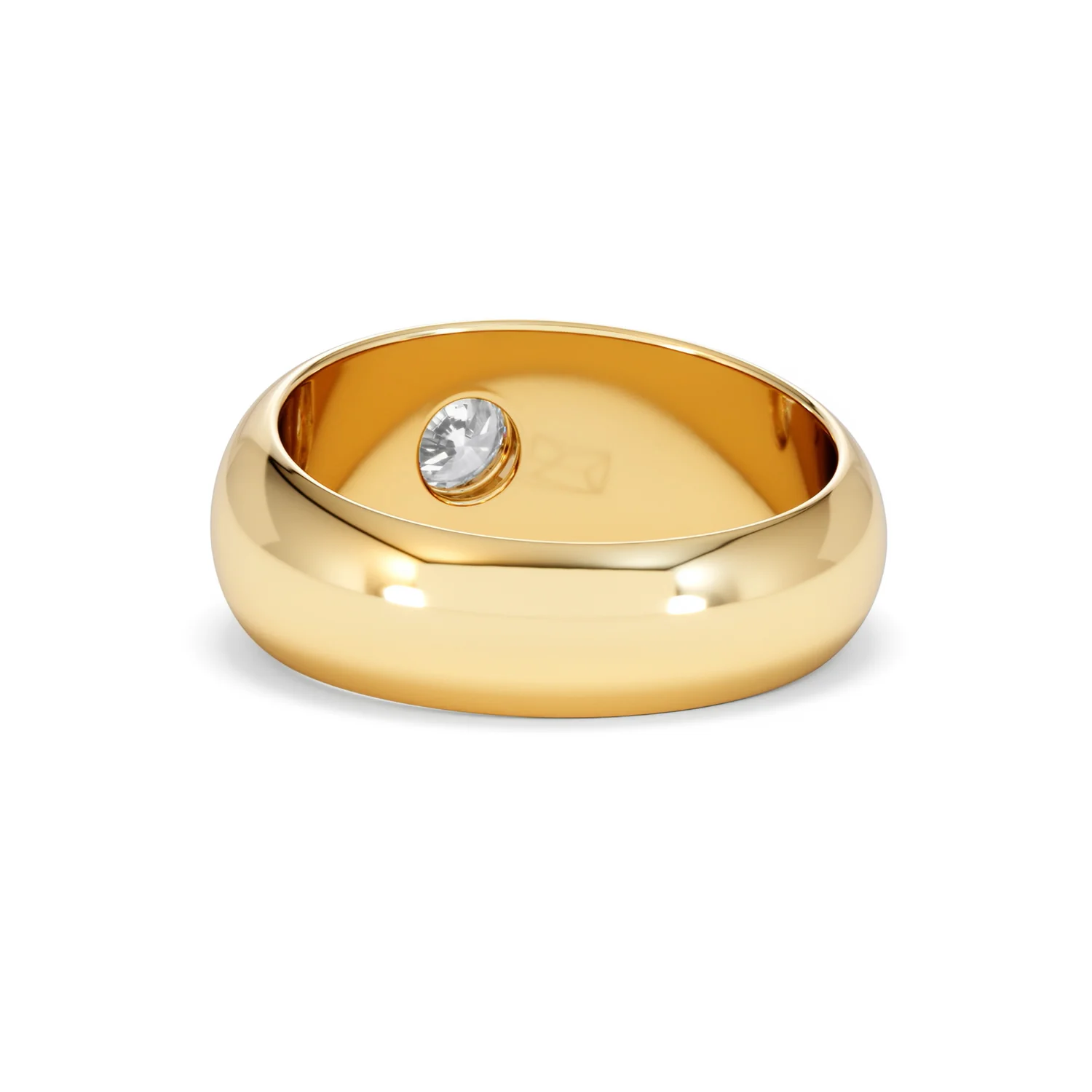 Lab Diamond Signet Ring 0.50ct in 18K Gold Vermeil H/SI - Image 54