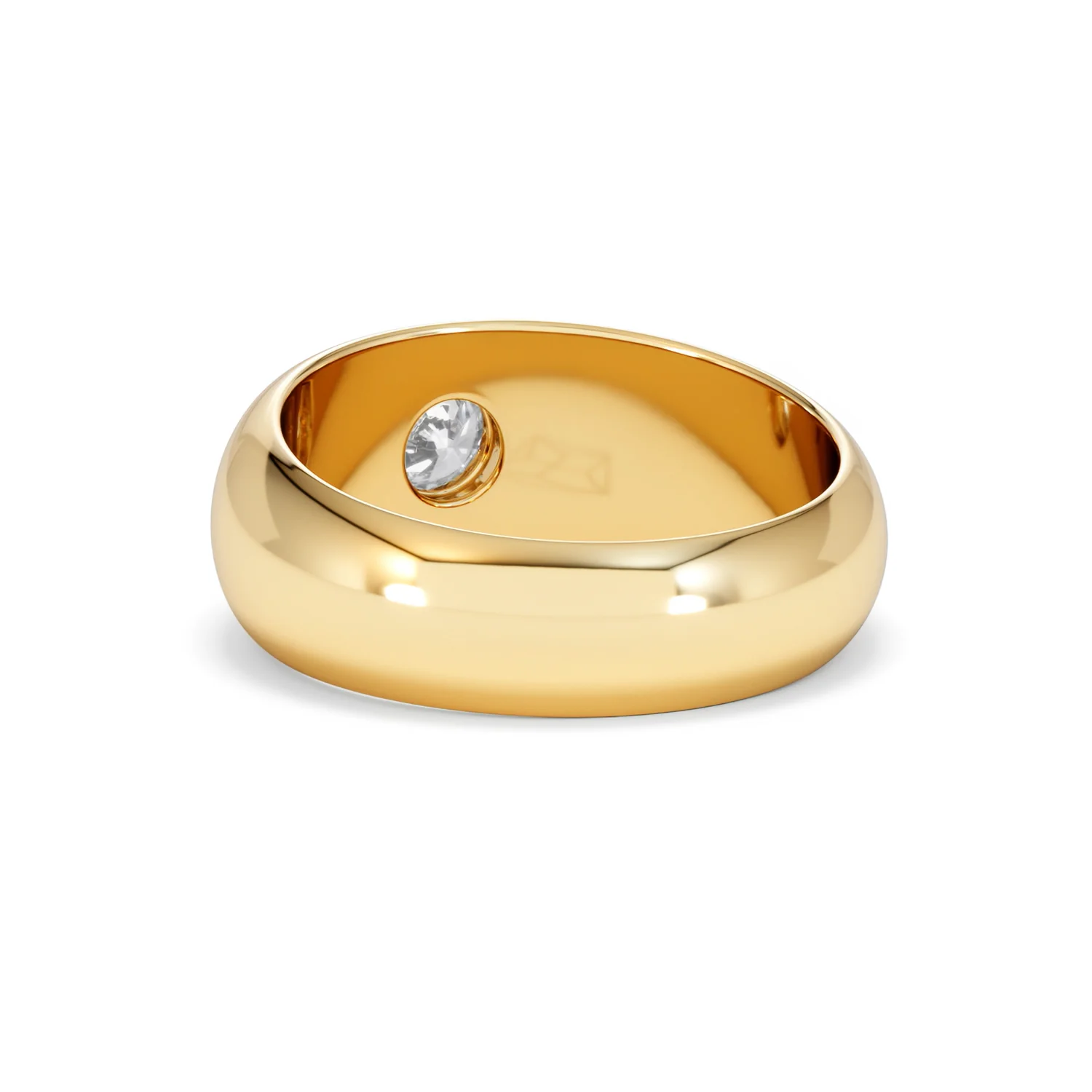 Lab Diamond Signet Ring 0.50ct in 18K Gold Vermeil H/SI - Image 55