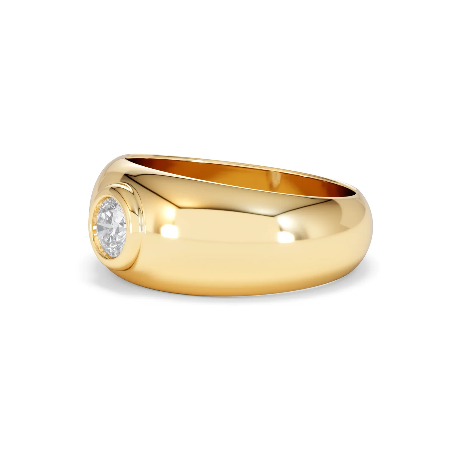 Lab Diamond Signet Ring 0.50ct in 18K Gold Vermeil H/SI - Image 78