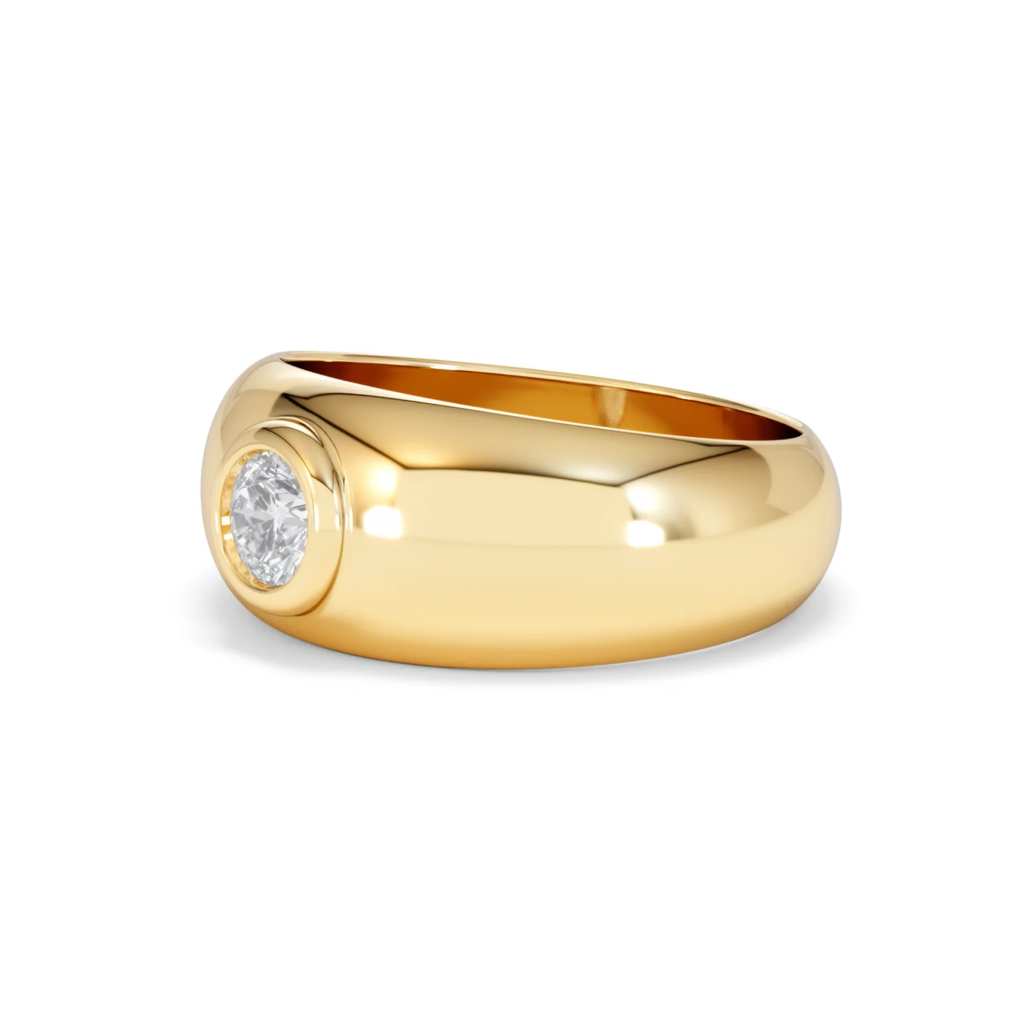 Lab Diamond Signet Ring 0.50ct in 18K Gold Vermeil H/SI - Image 79
