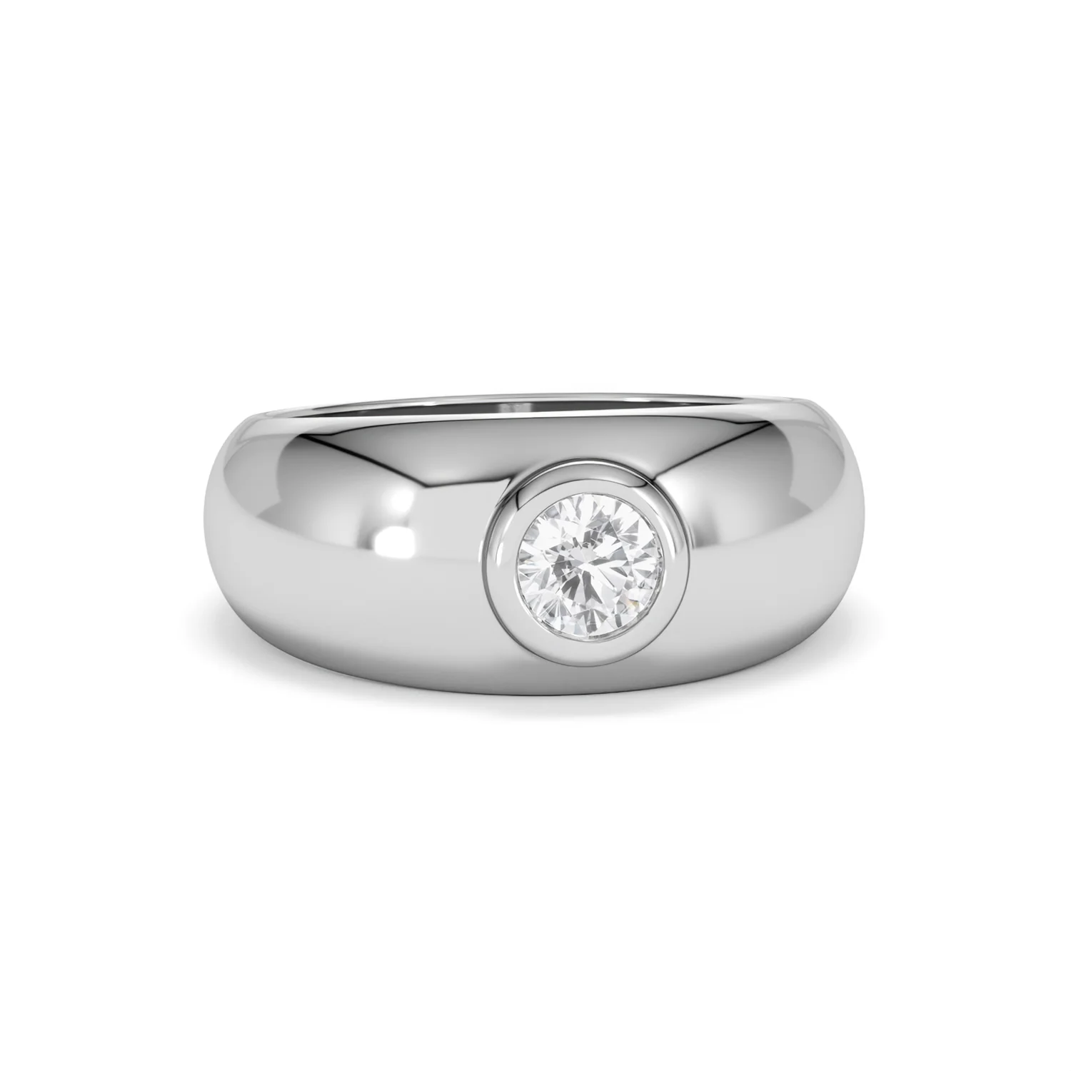 Lab Diamond Signet Ring 0.50ct in 925 Silver H/SI - Image 11