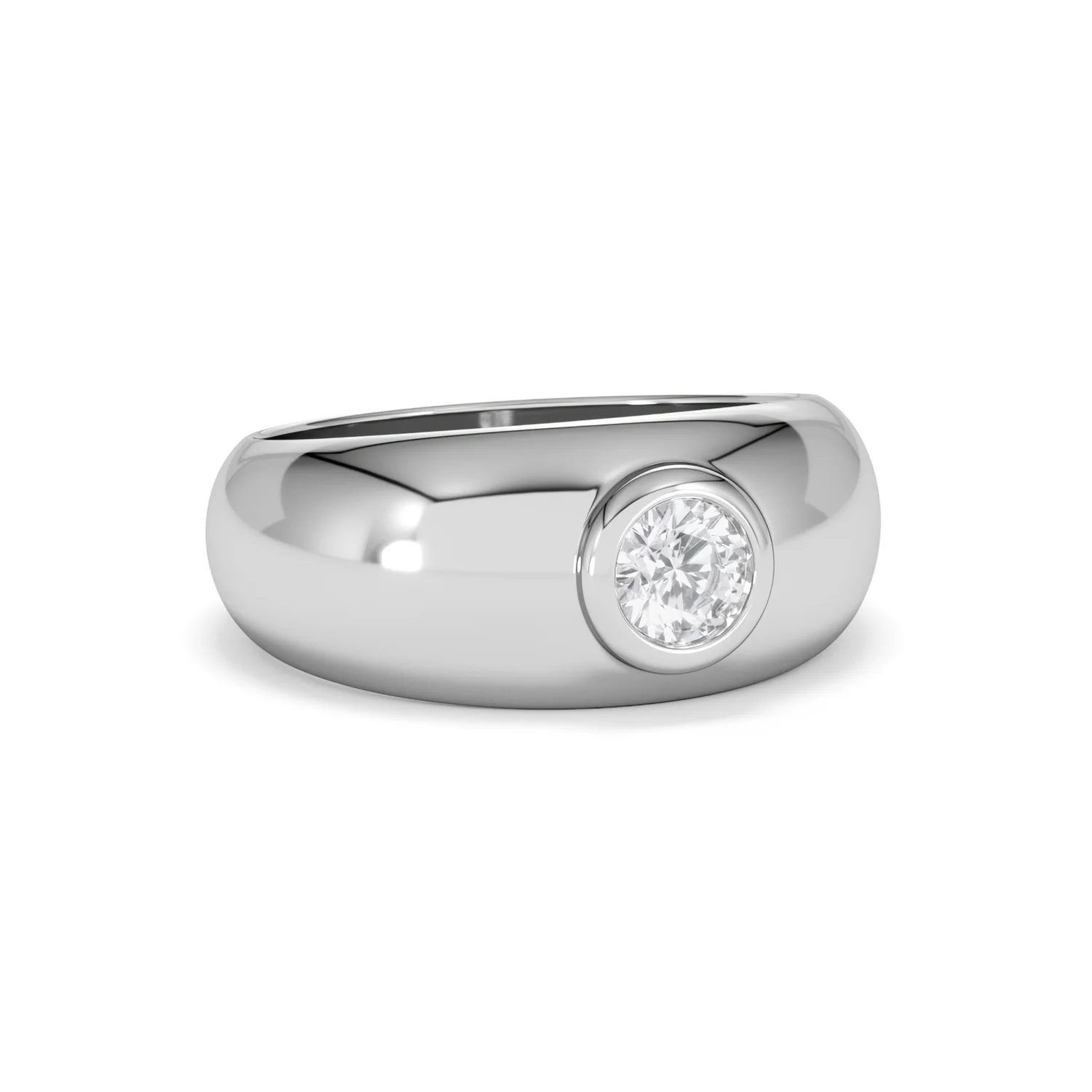 Lab Diamond Signet Ring 0.50ct in 925 Silver H/SI - Image 14