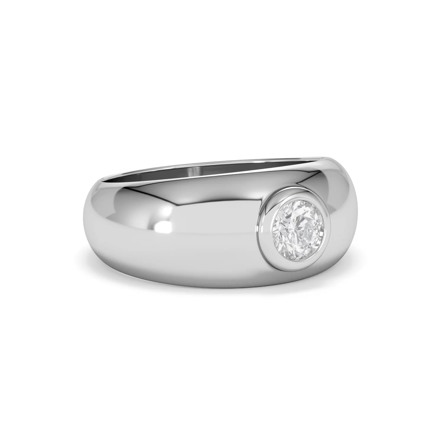 Lab Diamond Signet Ring 0.50ct in 925 Silver H/SI - Image 16
