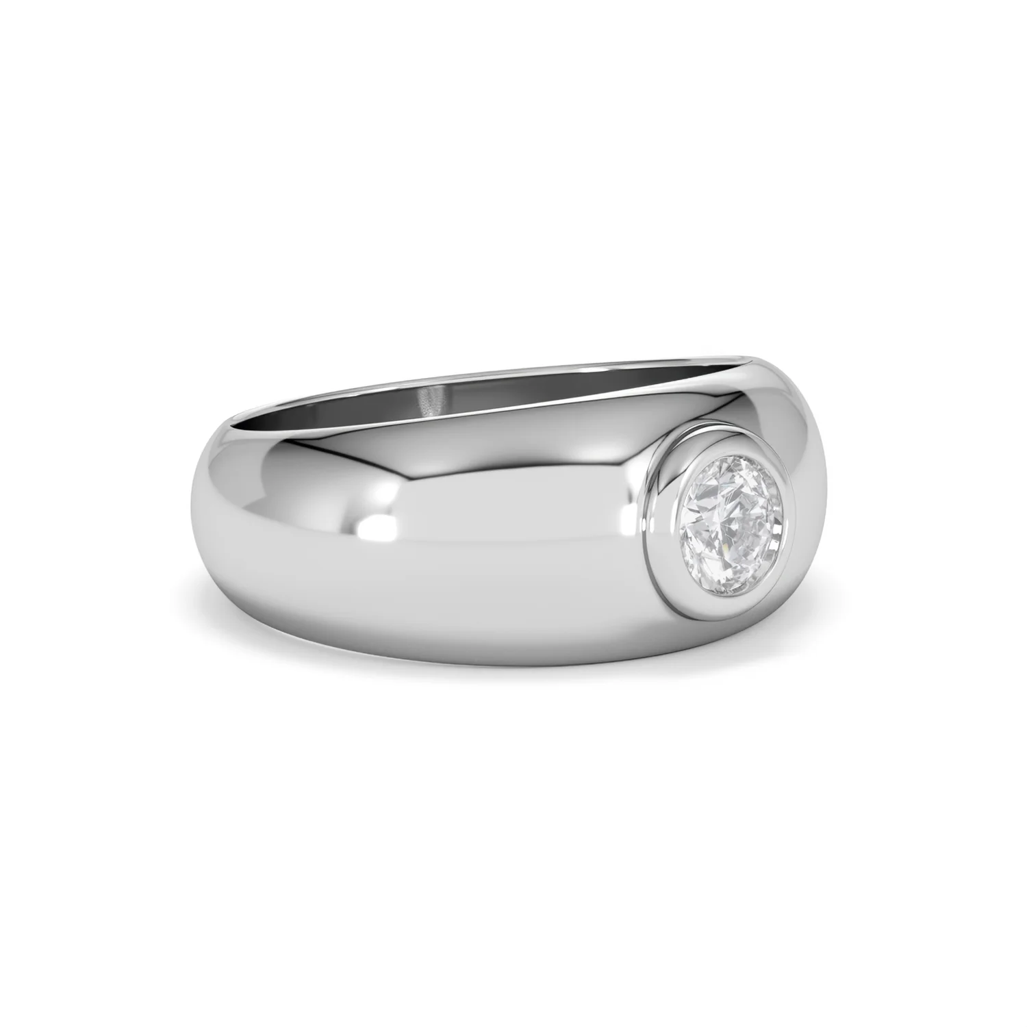 Lab Diamond Signet Ring 0.50ct in 925 Silver H/SI - Image 18