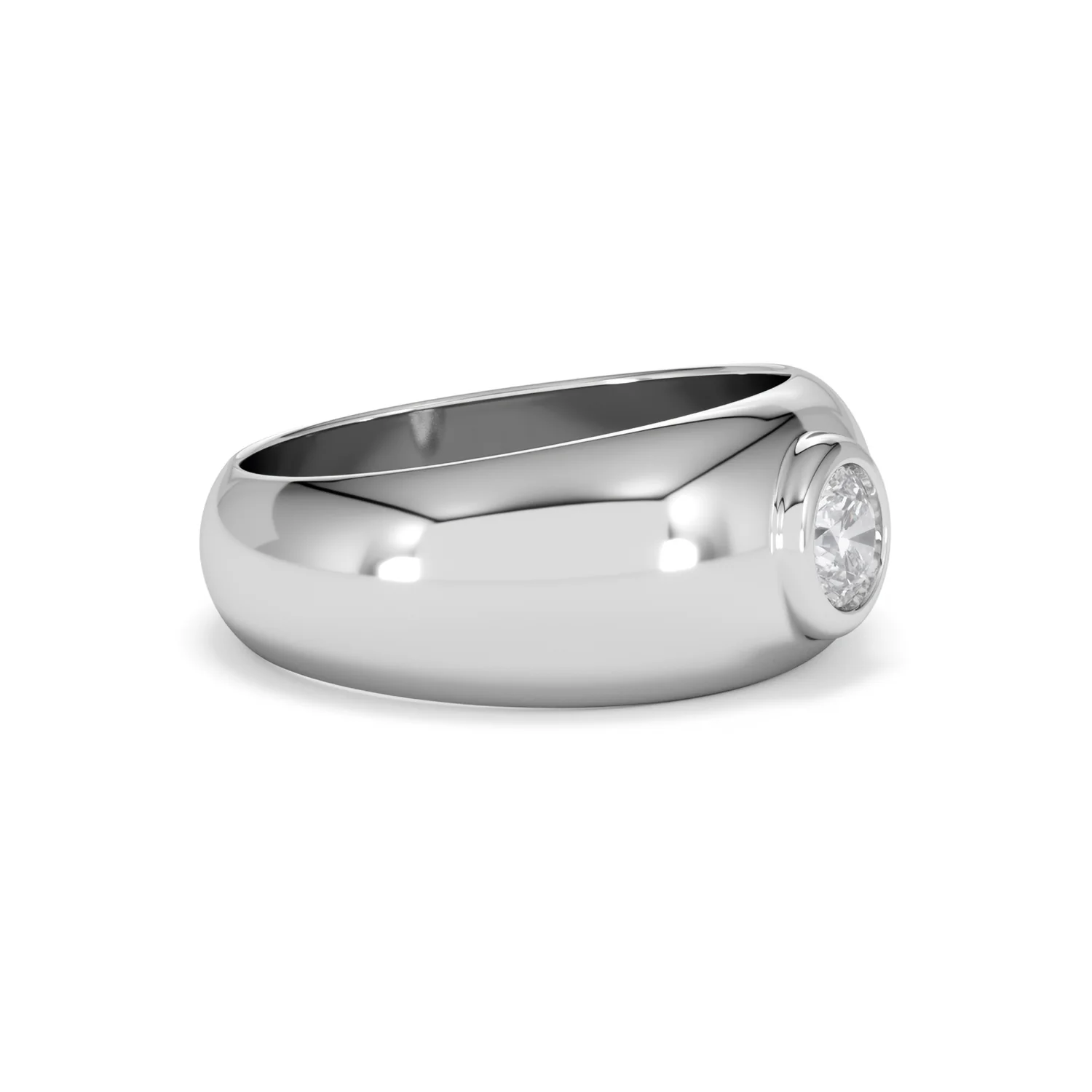 Lab Diamond Signet Ring 0.50ct in 925 Silver H/SI - Image 22