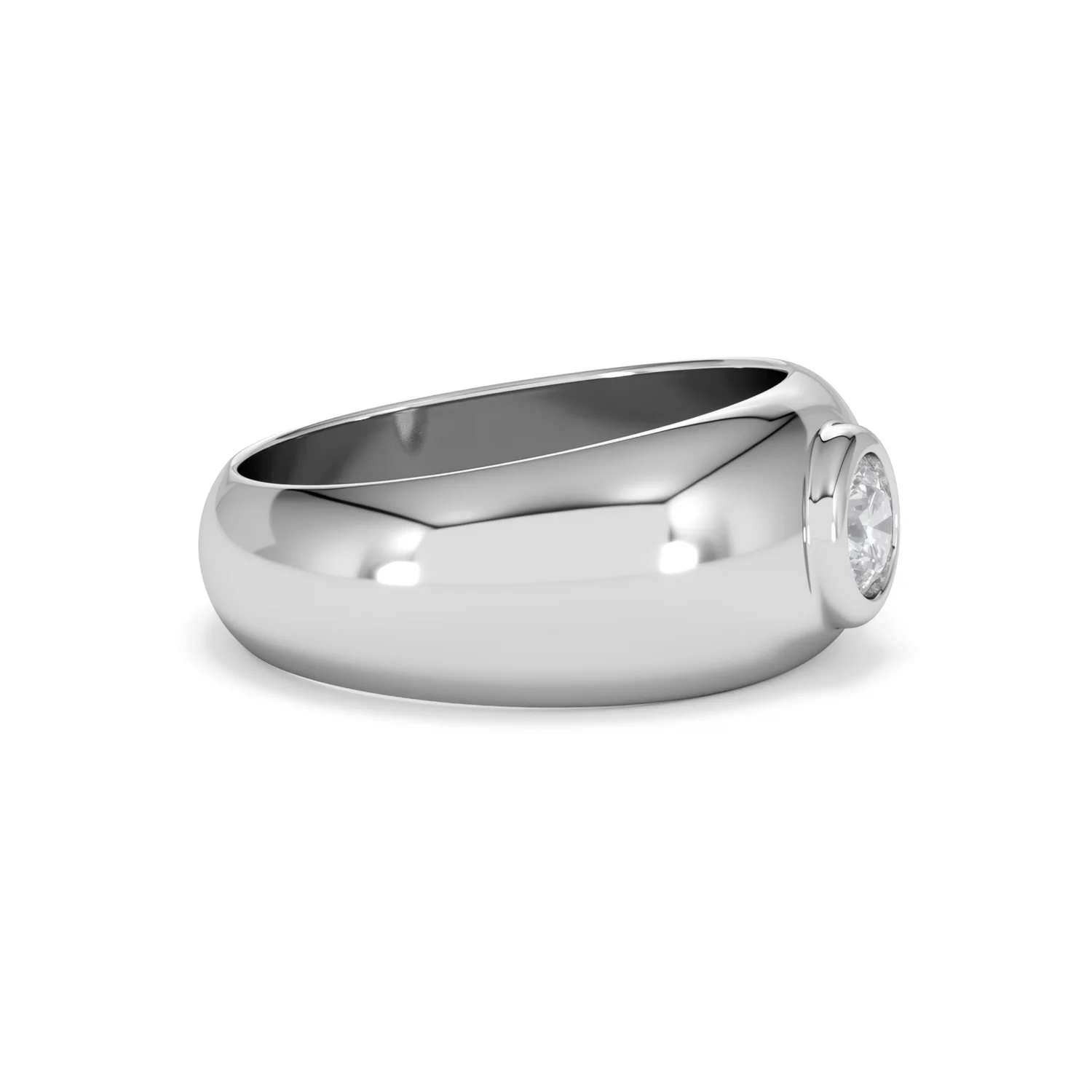 Lab Diamond Signet Ring 0.50ct in 925 Silver H/SI - Image 24