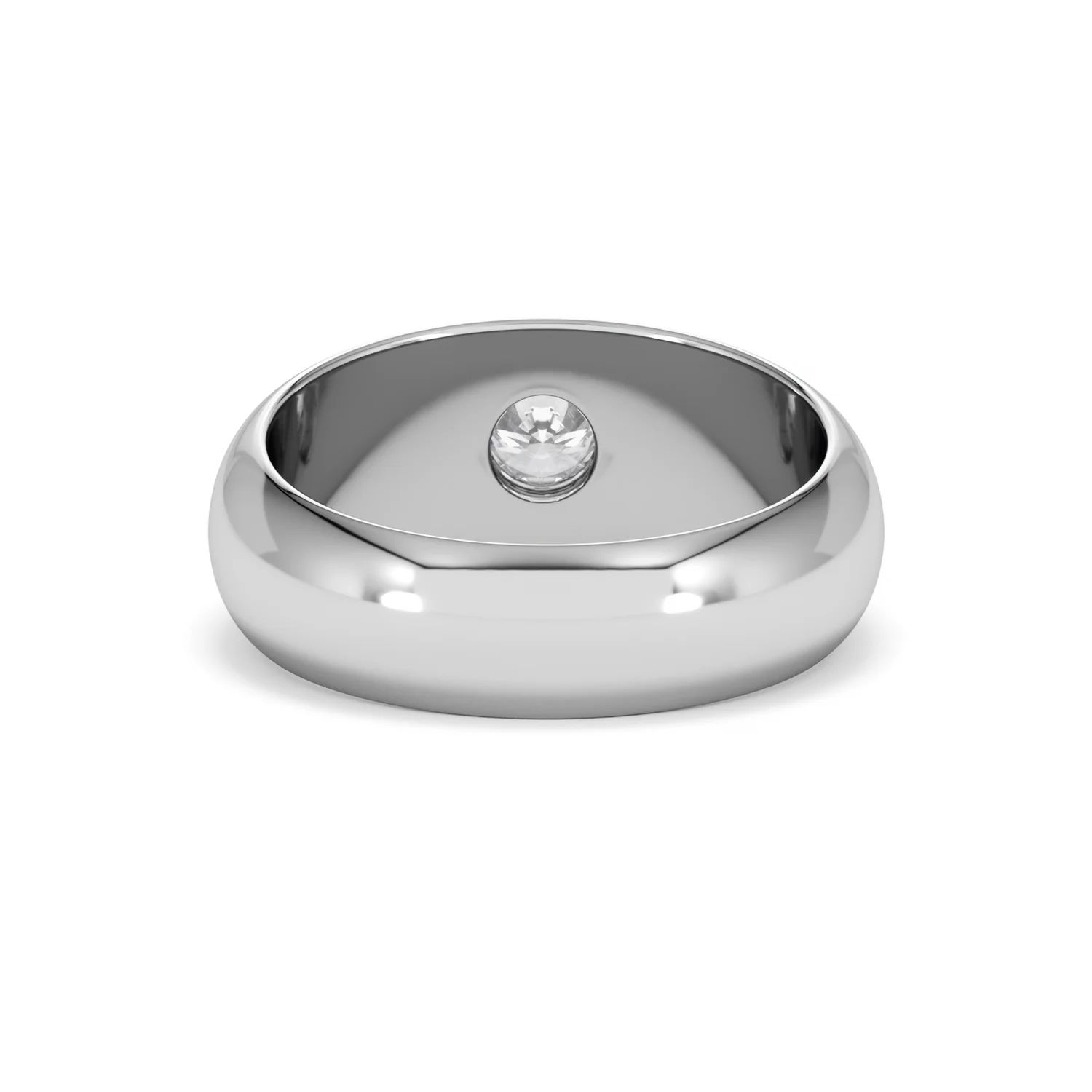 Lab Diamond Signet Ring 0.50ct in 925 Silver H/SI - Image 49