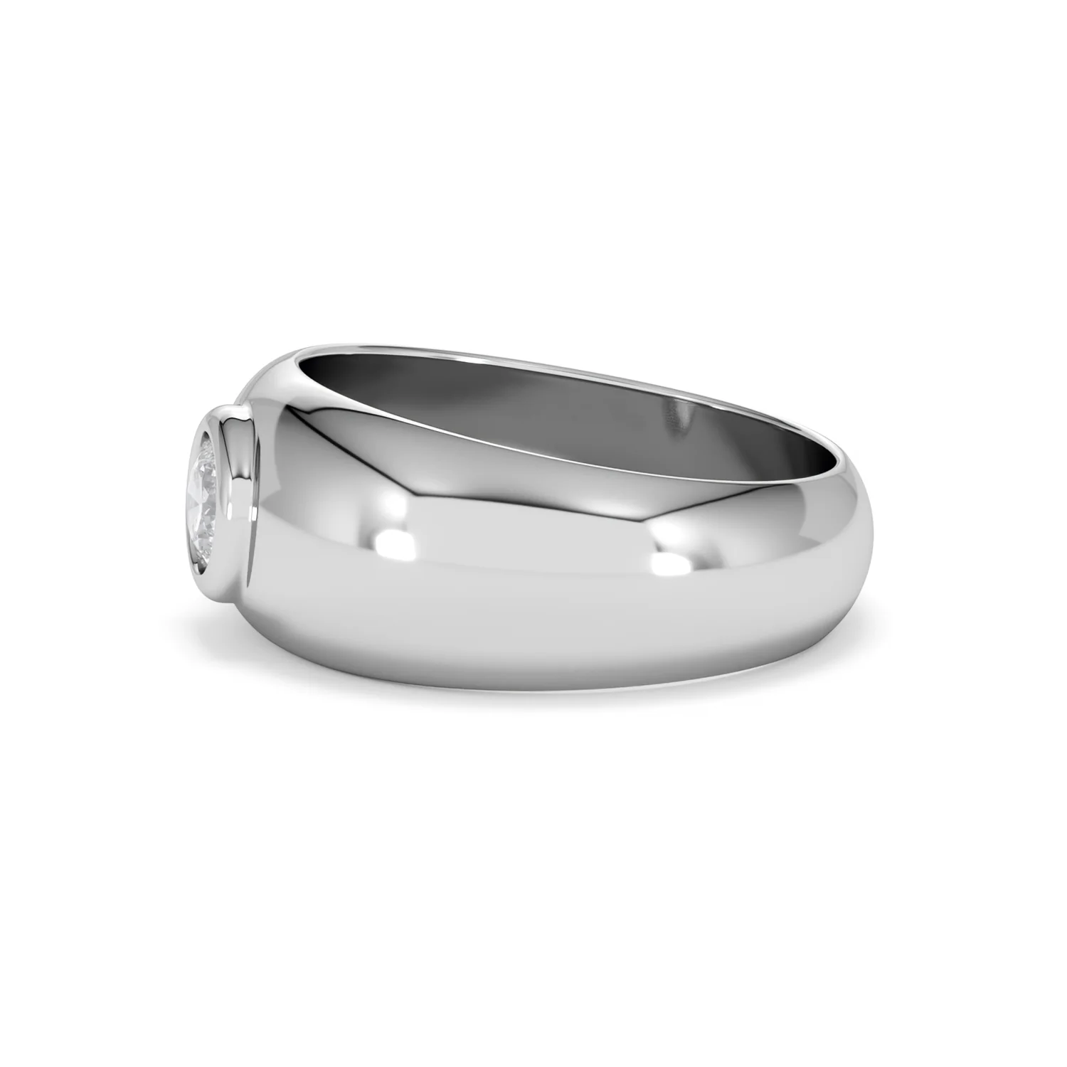 Lab Diamond Signet Ring 0.50ct in 925 Silver H/SI - Image 72