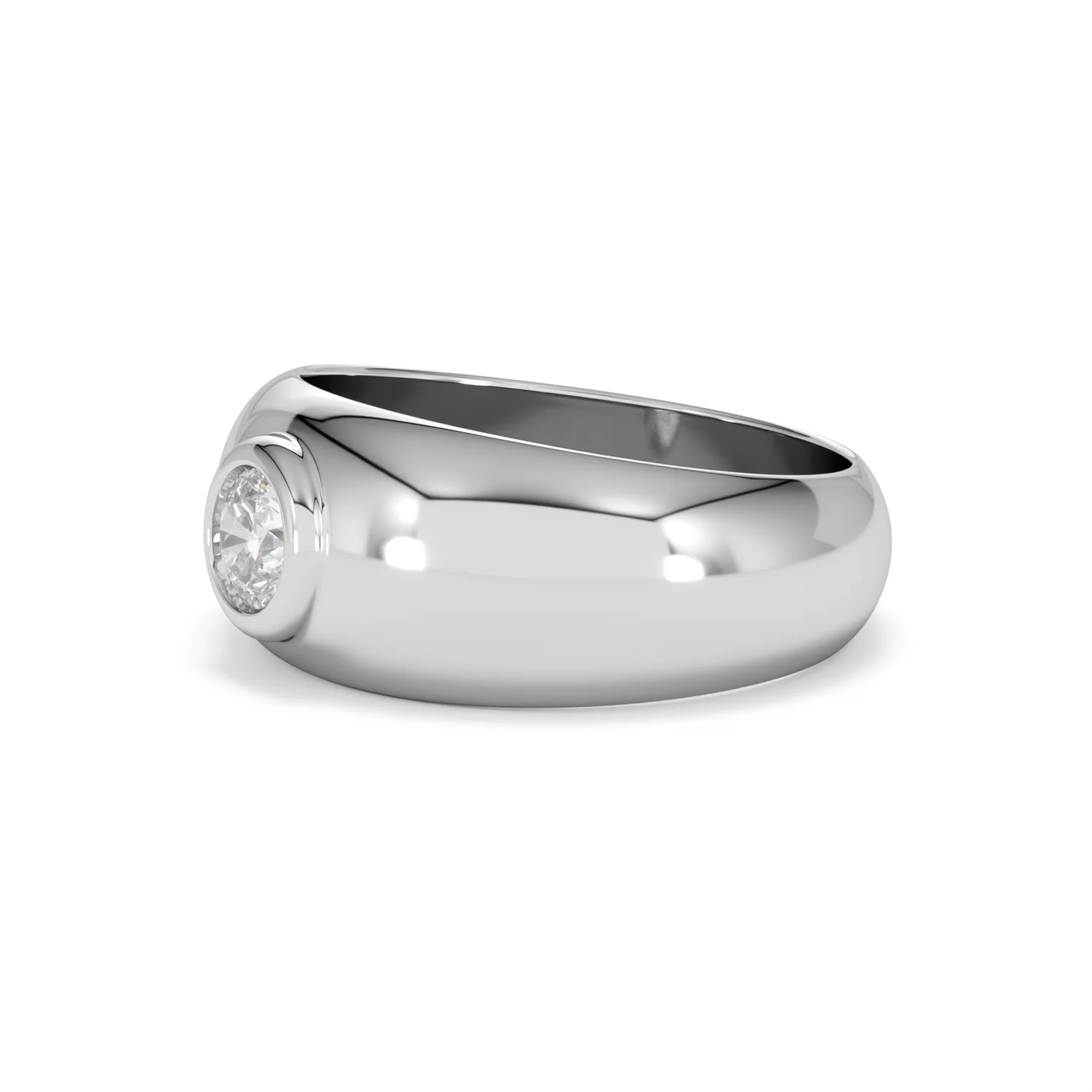 Lab Diamond Signet Ring 0.50ct in 925 Silver H/SI - Image 76