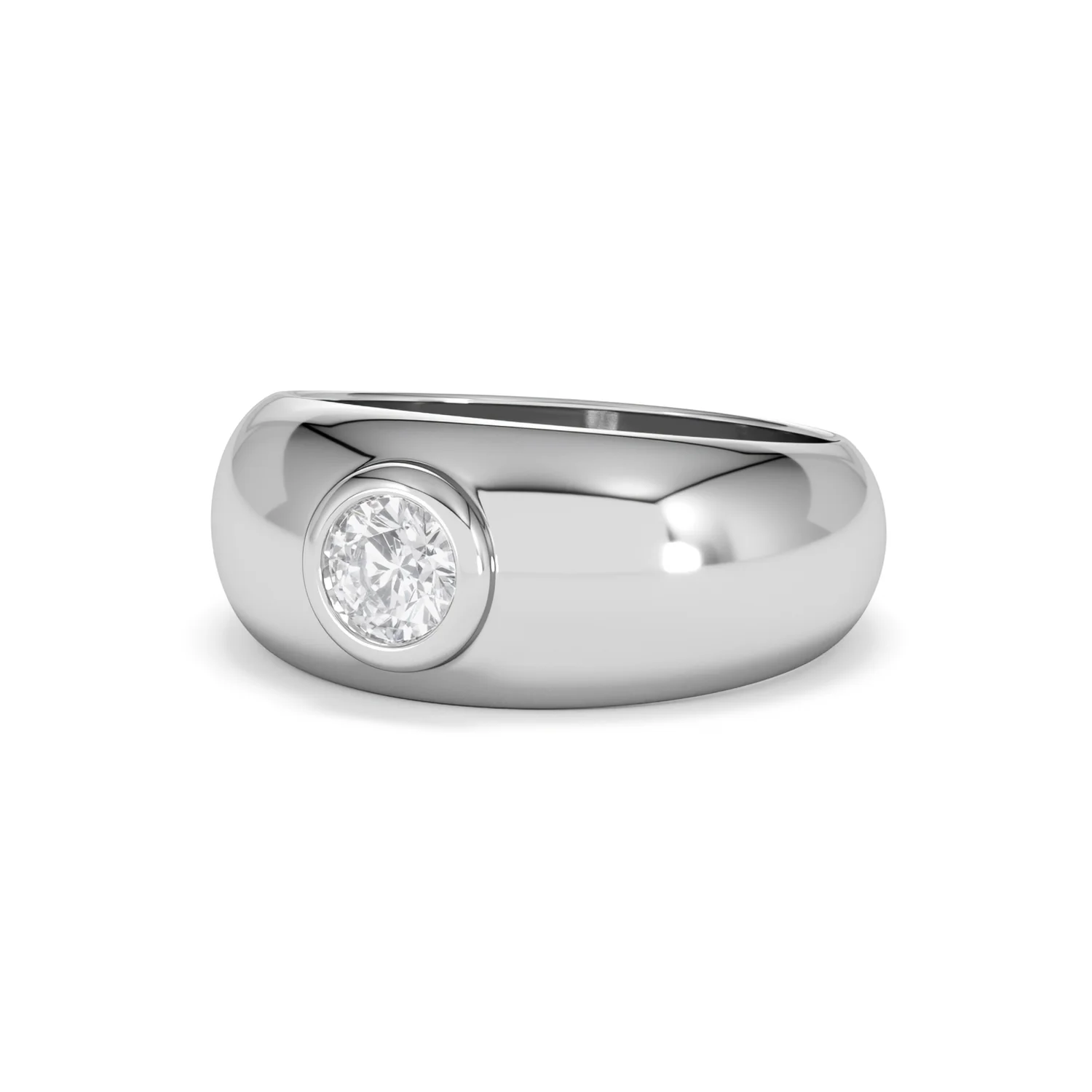 Lab Diamond Signet Ring 0.50ct in 925 Silver H/SI - Image 83