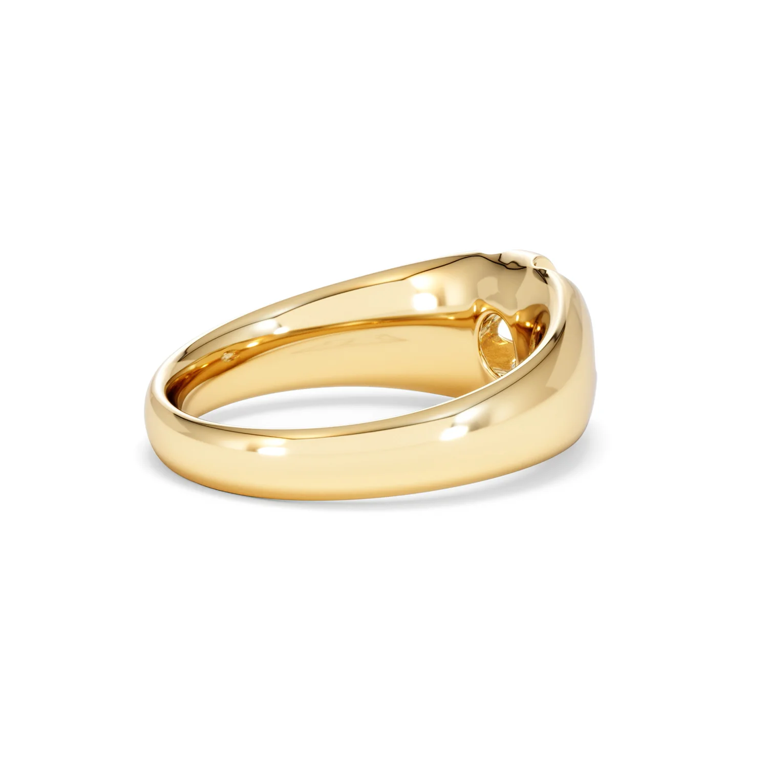 Lab Diamond Signet Ring 0.50ct Round Cut in 18K Gold Vermeil - Image 37