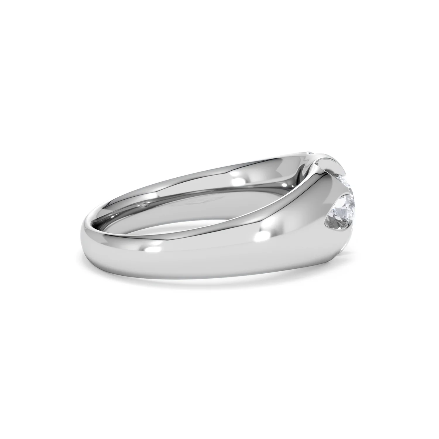 Lab Diamond Signet Ring 0.50ct Round Cut in 925 Silver - Image 29