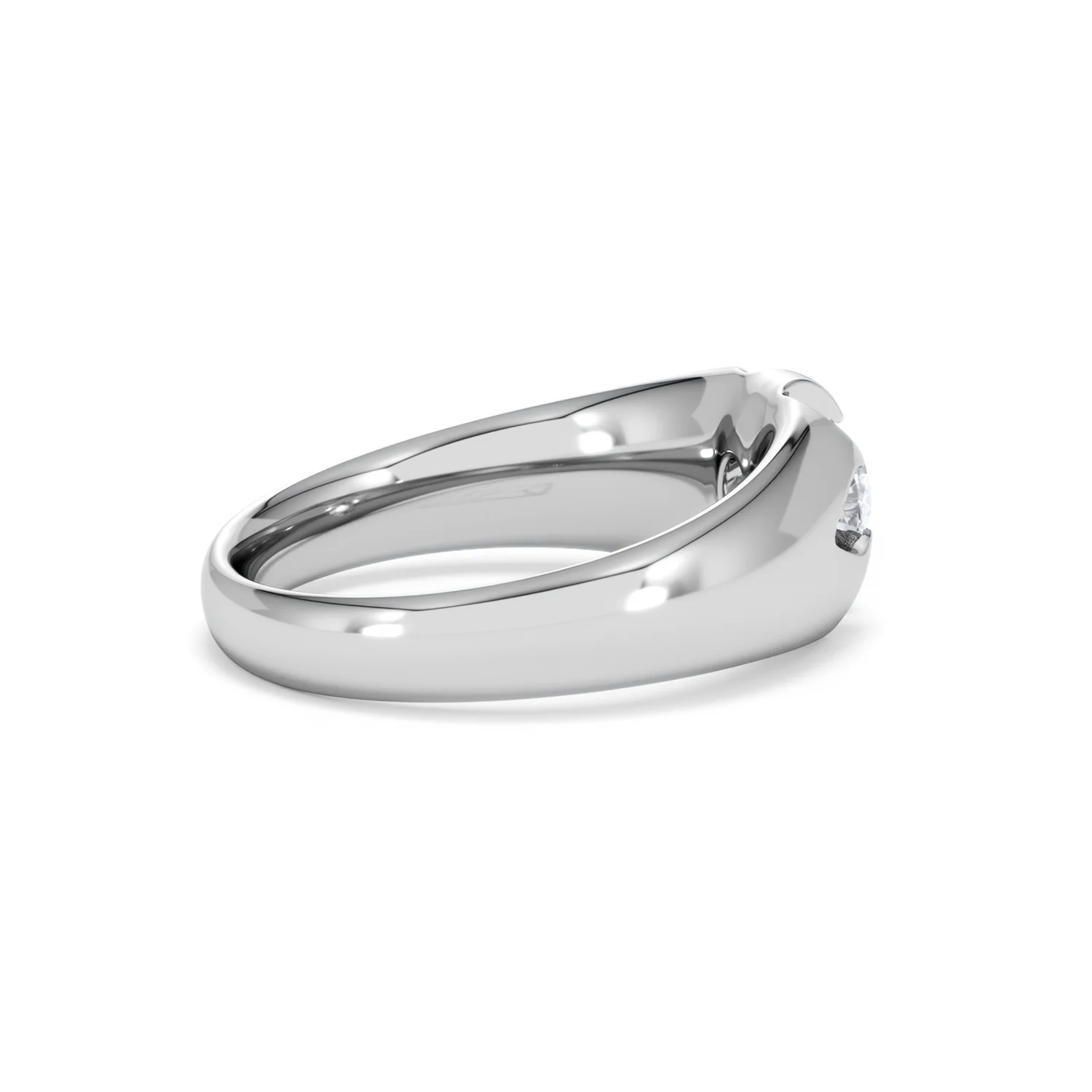 Lab Diamond Signet Ring 0.50ct Round Cut in 925 Silver - Image 32