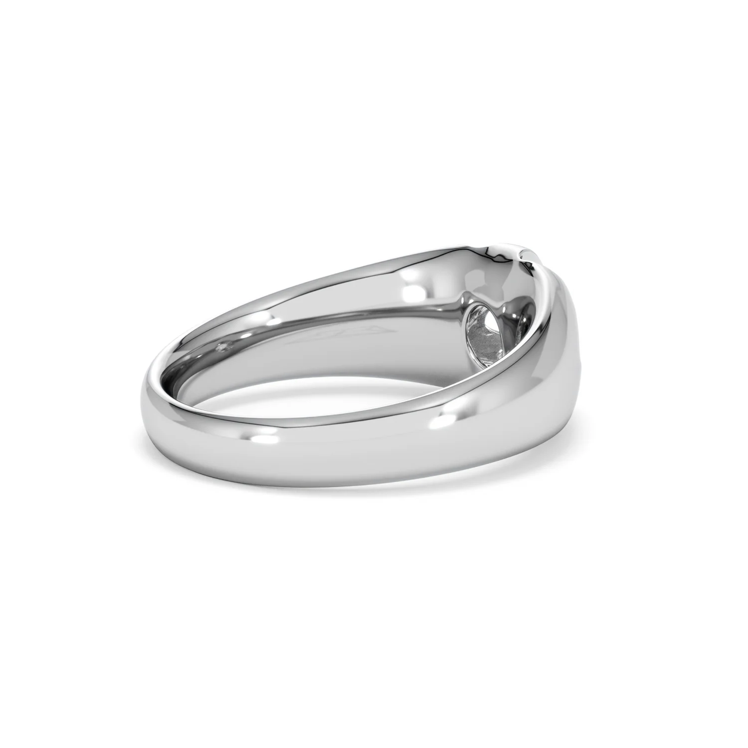 Lab Diamond Signet Ring 0.50ct Round Cut in 925 Silver - Image 36