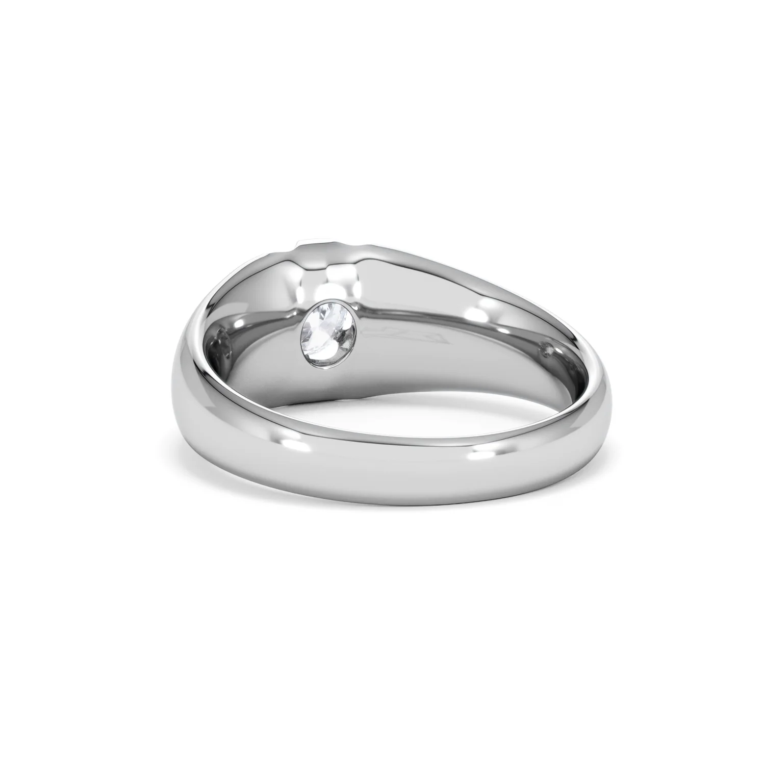 Lab Diamond Signet Ring 0.50ct Round Cut in 925 Silver - Image 53