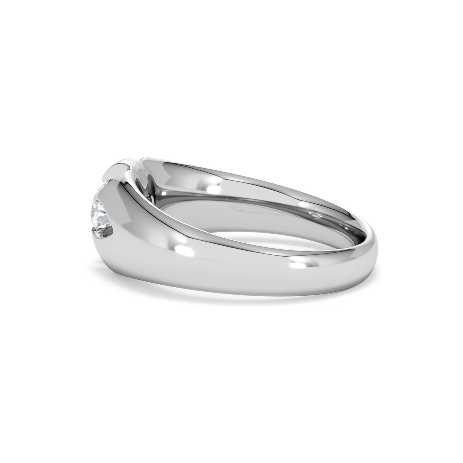 Lab Diamond Signet Ring 0.50ct Round Cut in 925 Silver - Image 65