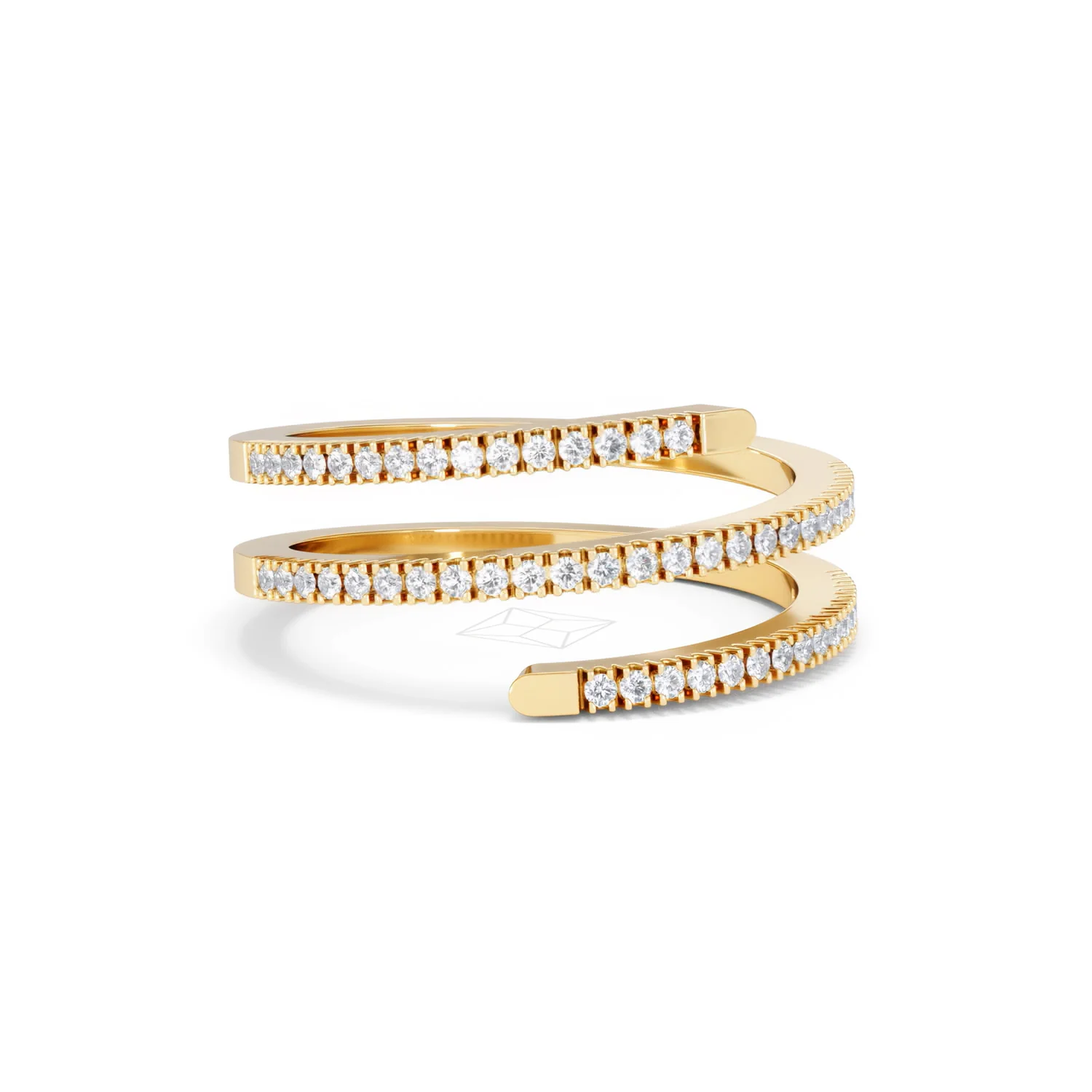 Lab Diamond Spiral Ring 0.25ct in 18k Gold Vermeil - Image 14